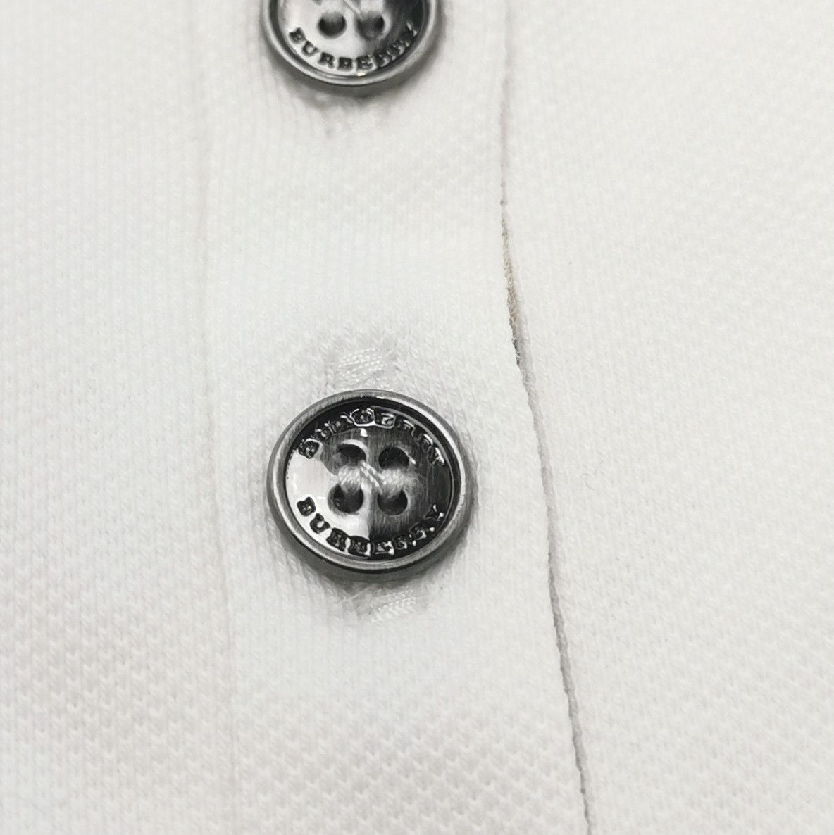 Burberry Burberry Classic White Cotton Polo Shirt 0079 Size US S / EU 44-46 / 1 - 3 Thumbnail