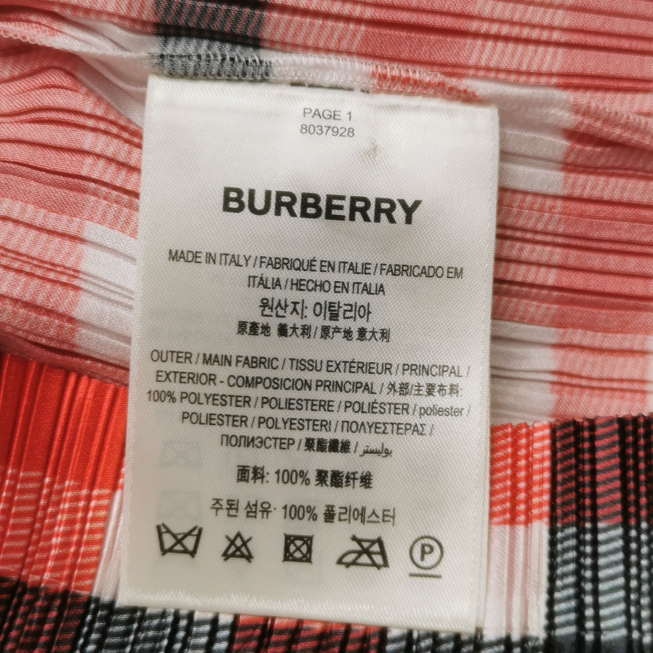 Burberry Burberry Color-Blocked Check Midi Skirt 0079 Size US 27 - 8 Thumbnail