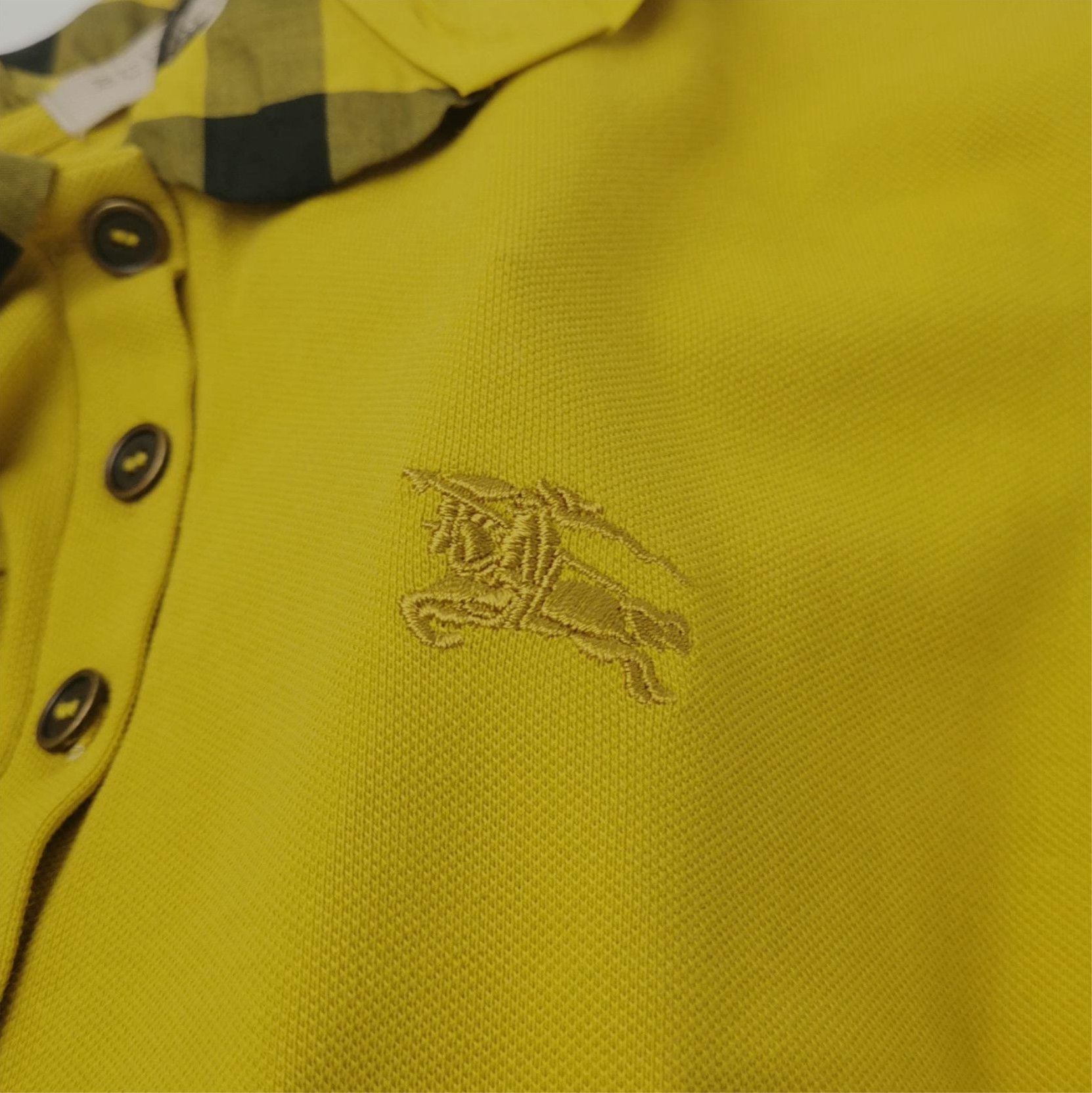 Burberry Burberry Brit Yellow Cotton Polo with Logo 0079 Size US S / EU 44-46 / 1 - 3 Thumbnail
