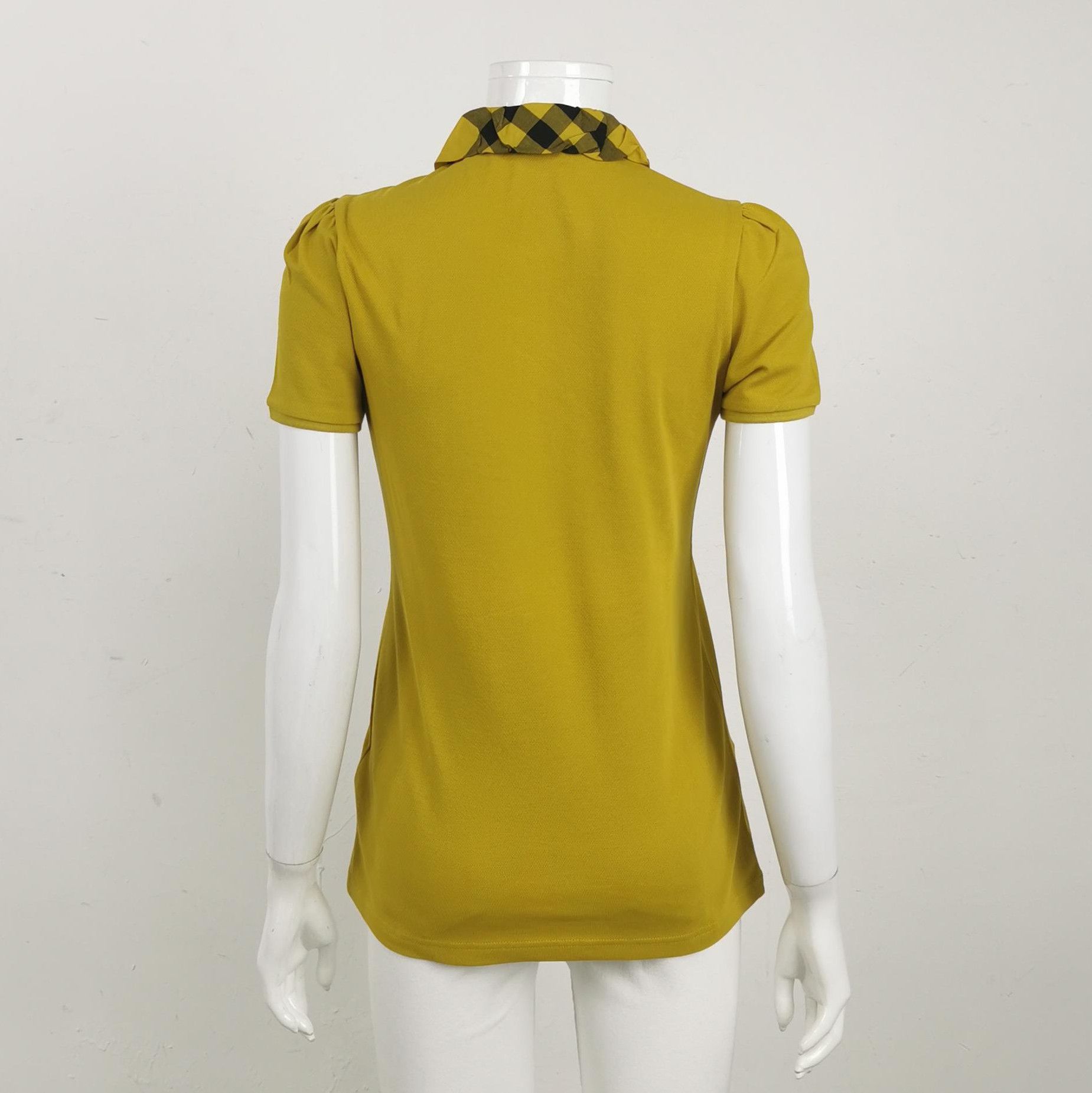 Burberry Burberry Brit Yellow Cotton Polo with Logo 0079 Size US S / EU 44-46 / 1 - 2 Thumbnail