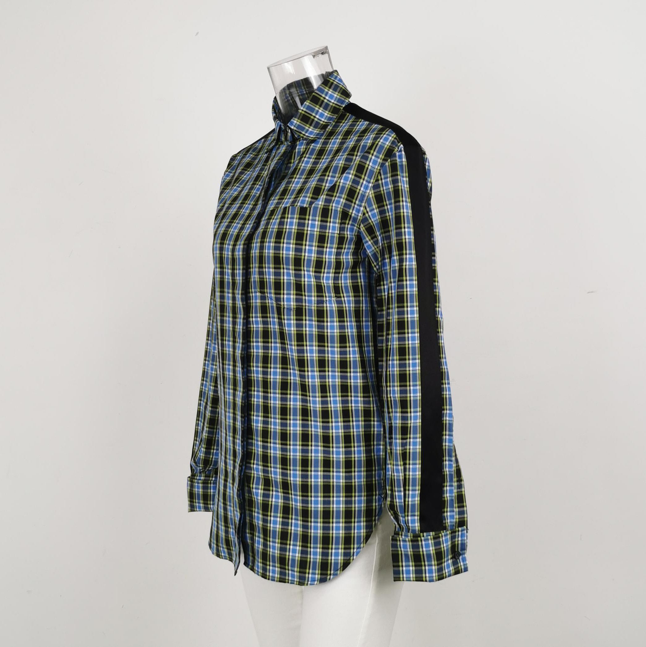 Burberry Burberry Color-Block Plaid Long Sleeve Shirt 0079 Size US S / EU 44-46 / 1 - 2 Thumbnail