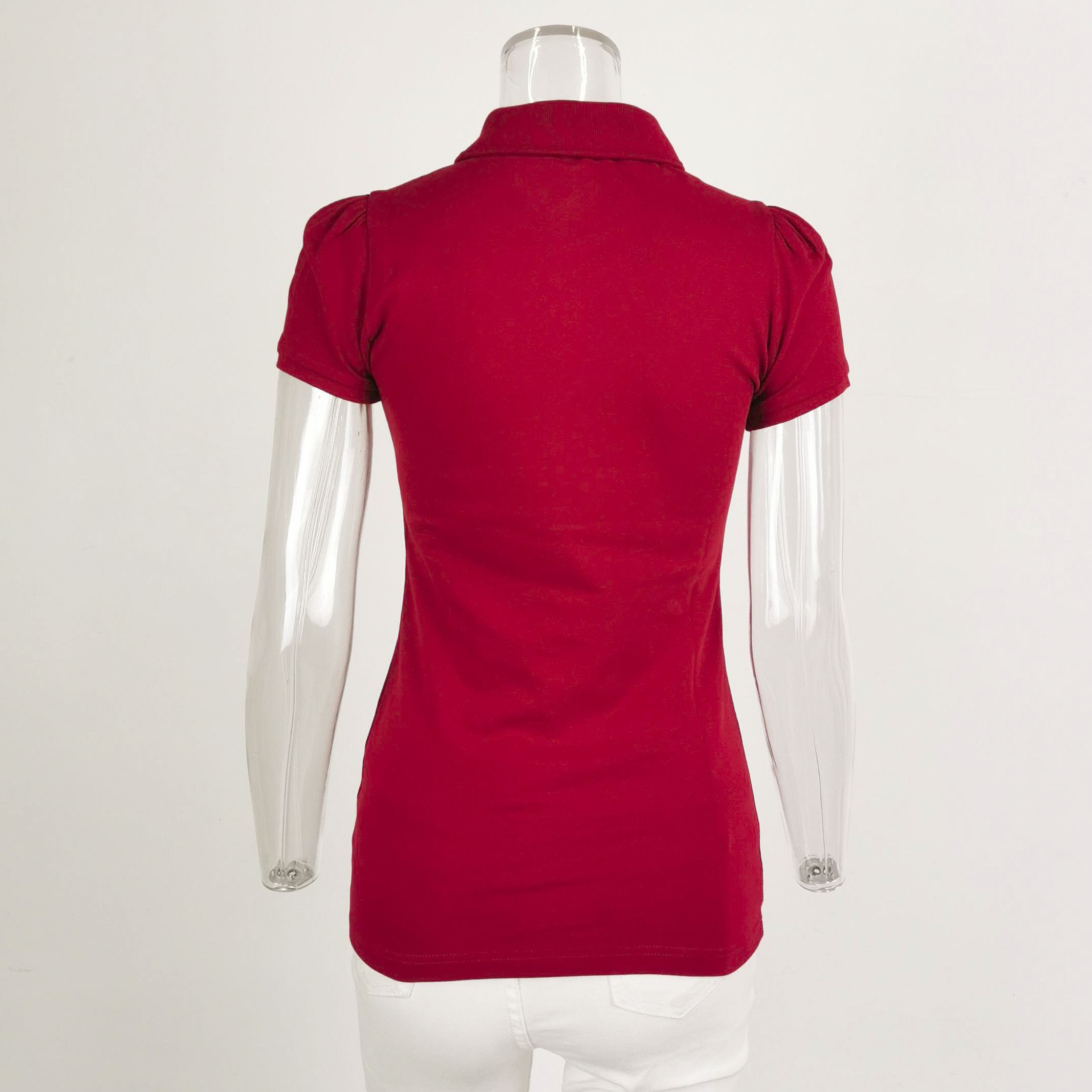 Burberry Burberry Brit Red Embroidered Polo T-Shirt 0079 Size US XS / EU 42 / 0 - 3 Thumbnail