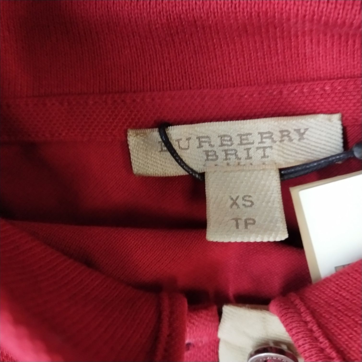 Burberry Burberry Brit Red Embroidered Polo T-Shirt 0079 Size US XS / EU 42 / 0 - 11 Thumbnail