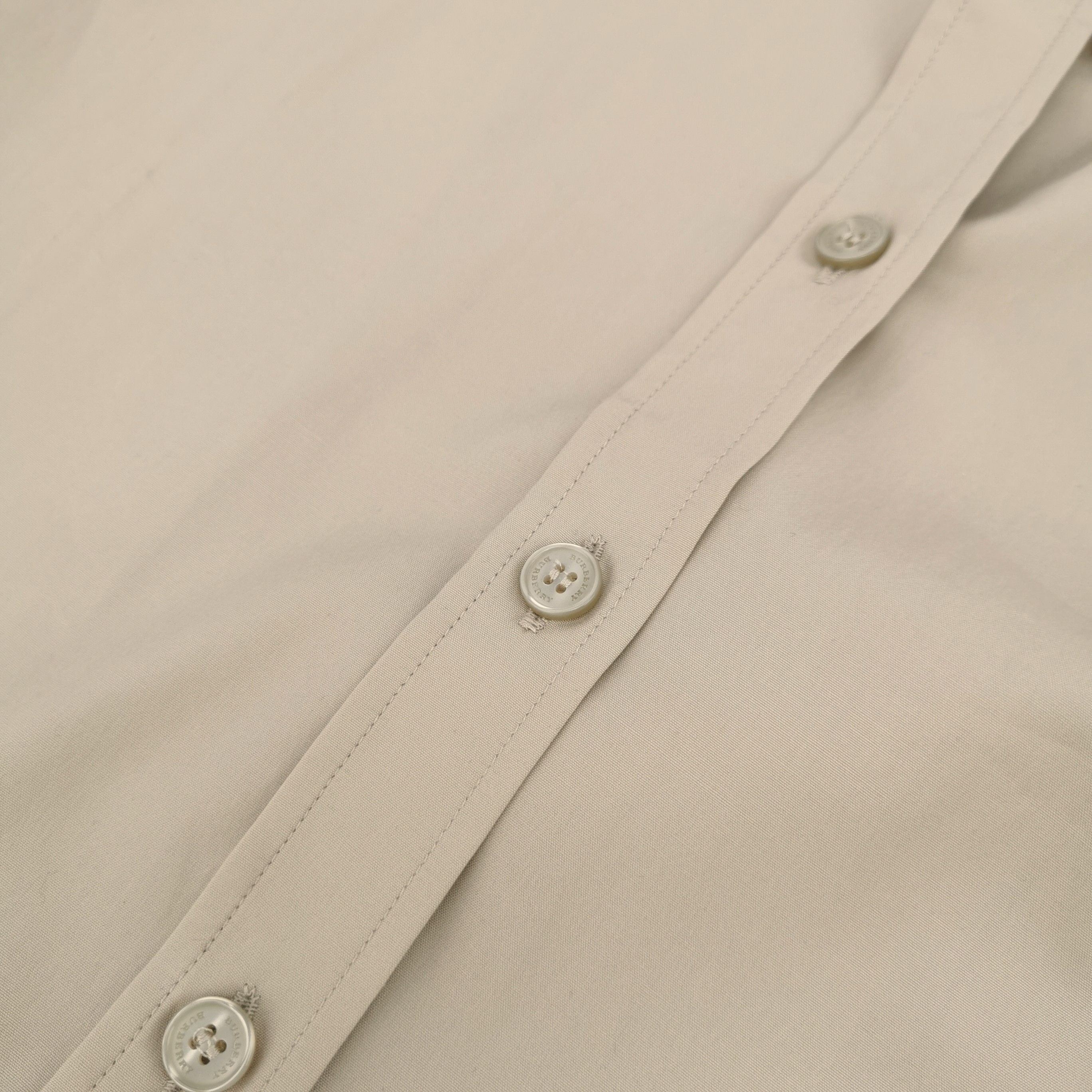 Burberry Burberry Beige Cotton Long Sleeve Shirt 0079 Size US XS / EU 42 / 0 - 4 Thumbnail
