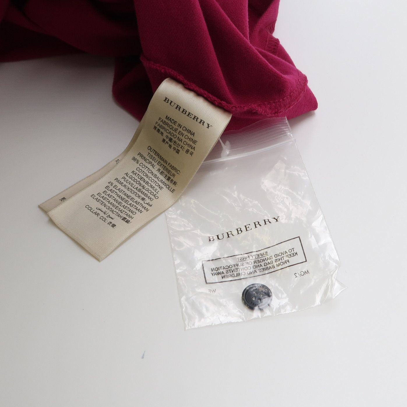 Burberry Burberry Brit Cotton Polo T-Shirt in Pink 0079 Size US S / EU 44-46 / 1 - 5 Thumbnail