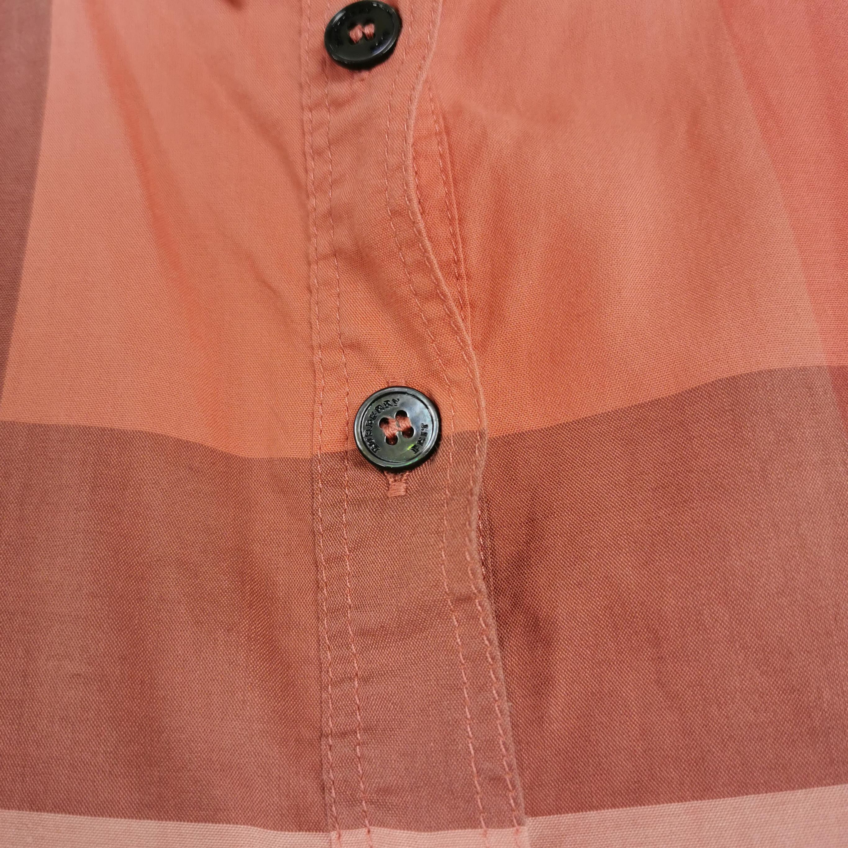Burberry Burberry Color-Block Check Long Sleeve Shirt 0079 Size US M / EU 48-50 / 2 - 3 Thumbnail