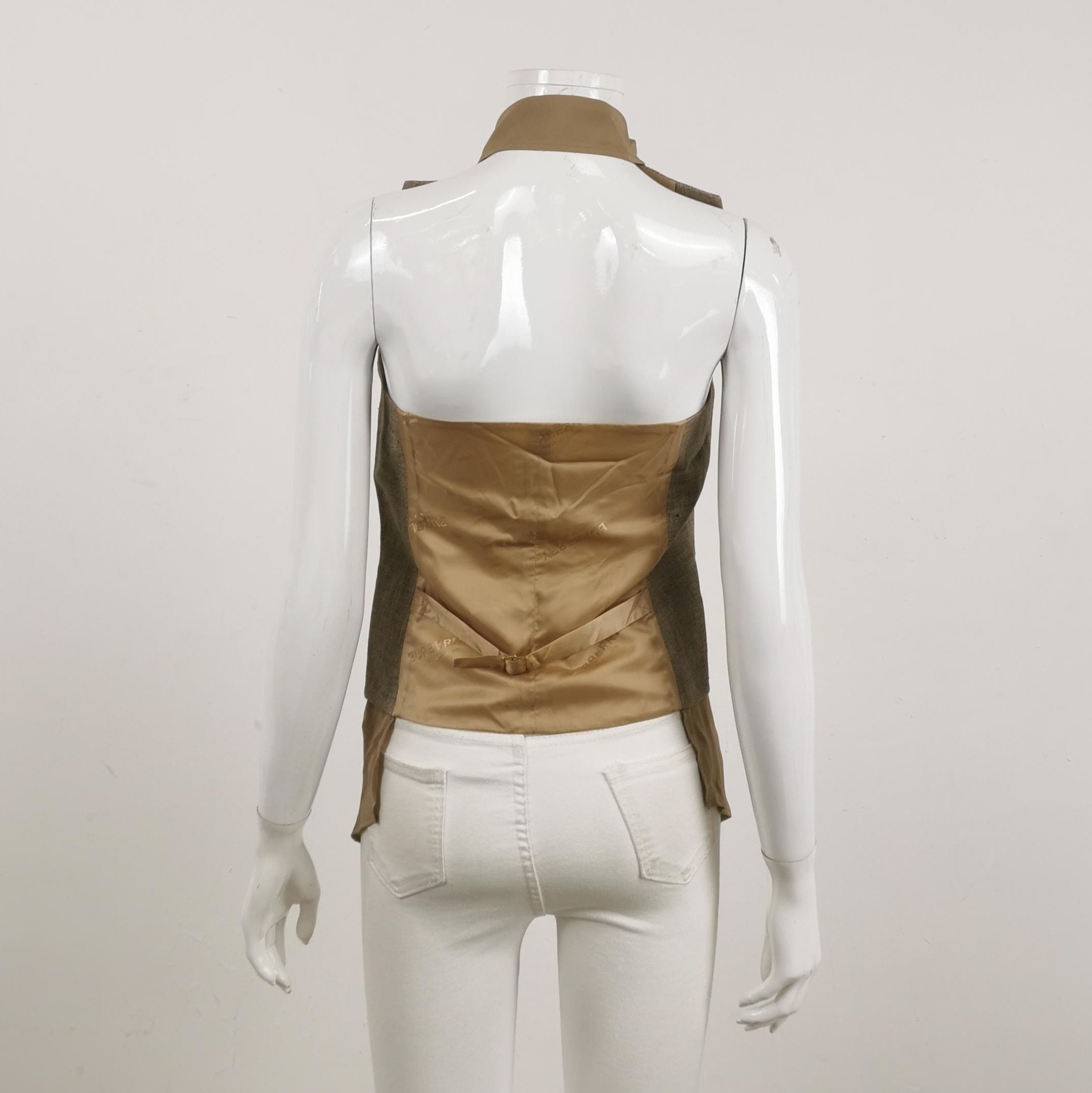 Burberry Burberry Linen Buttoned Vest in US2 Size 0079 Size US XS / EU 42 / 0 - 2 Thumbnail