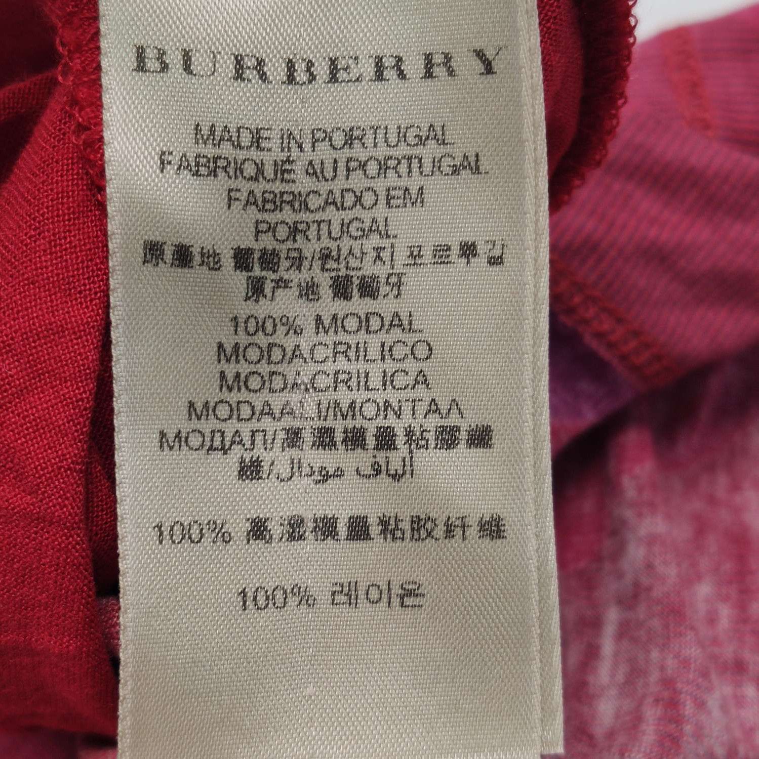 Burberry Burberry Brit Red Scoop Neck Tee Shirt 0079 Size US M / EU 48-50 / 2 - 7 Thumbnail