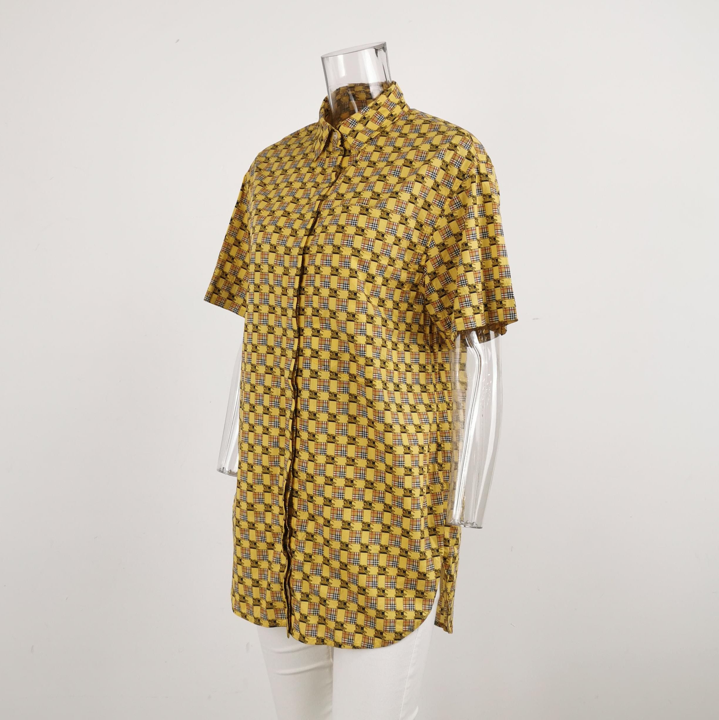 Burberry Burberry Colorful Graphic Pattern Short Sleeve Shirt 0079 Size US S / EU 44-46 / 1 - 2 Thumbnail