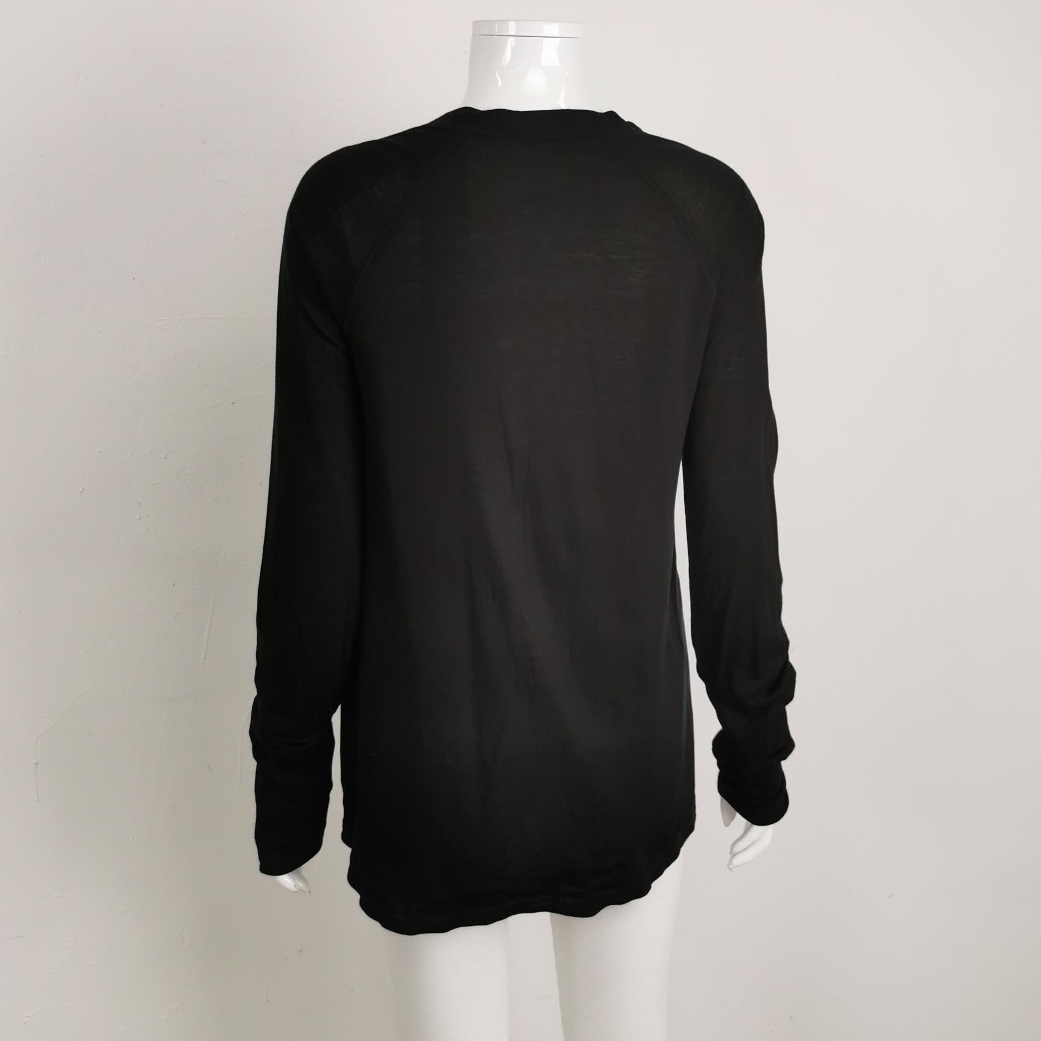 Burberry Burberry Brit Black Long Sleeve Knit Top 0079 Size US M / EU 48-50 / 2 - 2 Thumbnail