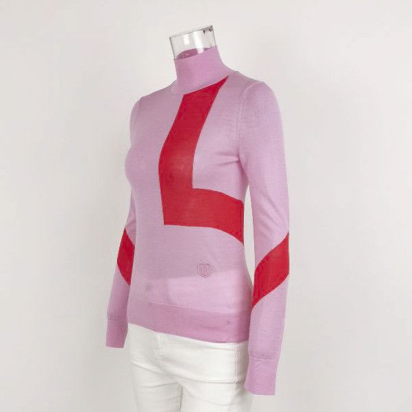 Burberry Burberry Colorful Silk Wool Blend Long Sleeve Sweater 0079 Size US XS / EU 42 / 0 - 2 Thumbnail