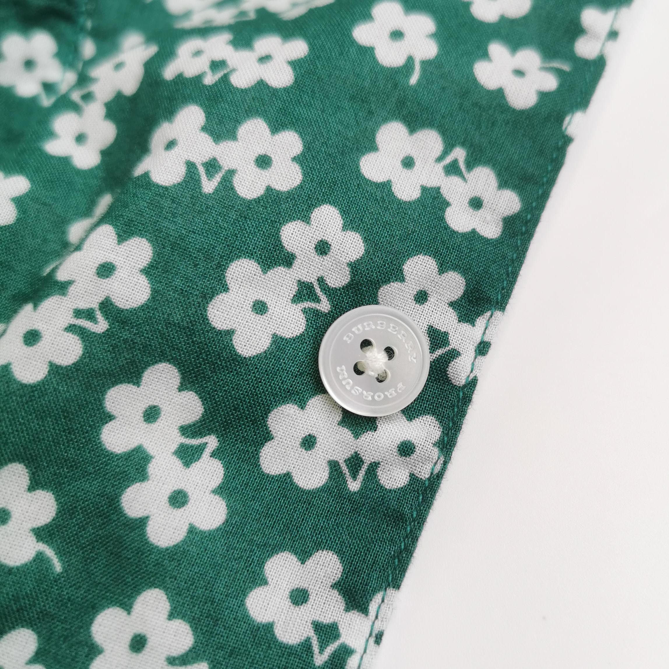Burberry Burberry Floral Pattern Cotton Shirt Size 39 0079 Size US M / EU 48-50 / 2 - 3 Thumbnail