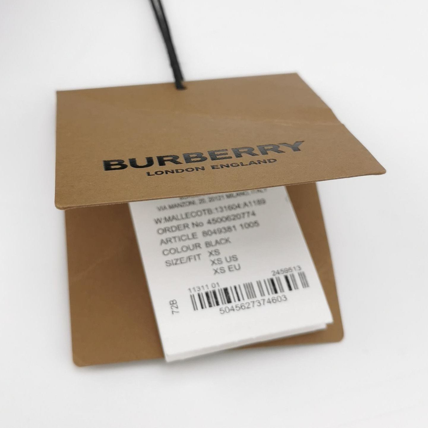 Burberry Burberry Black Cotton TB Logo Polo Shirt 0079 Size US XS / EU 42 / 0 - 5 Thumbnail