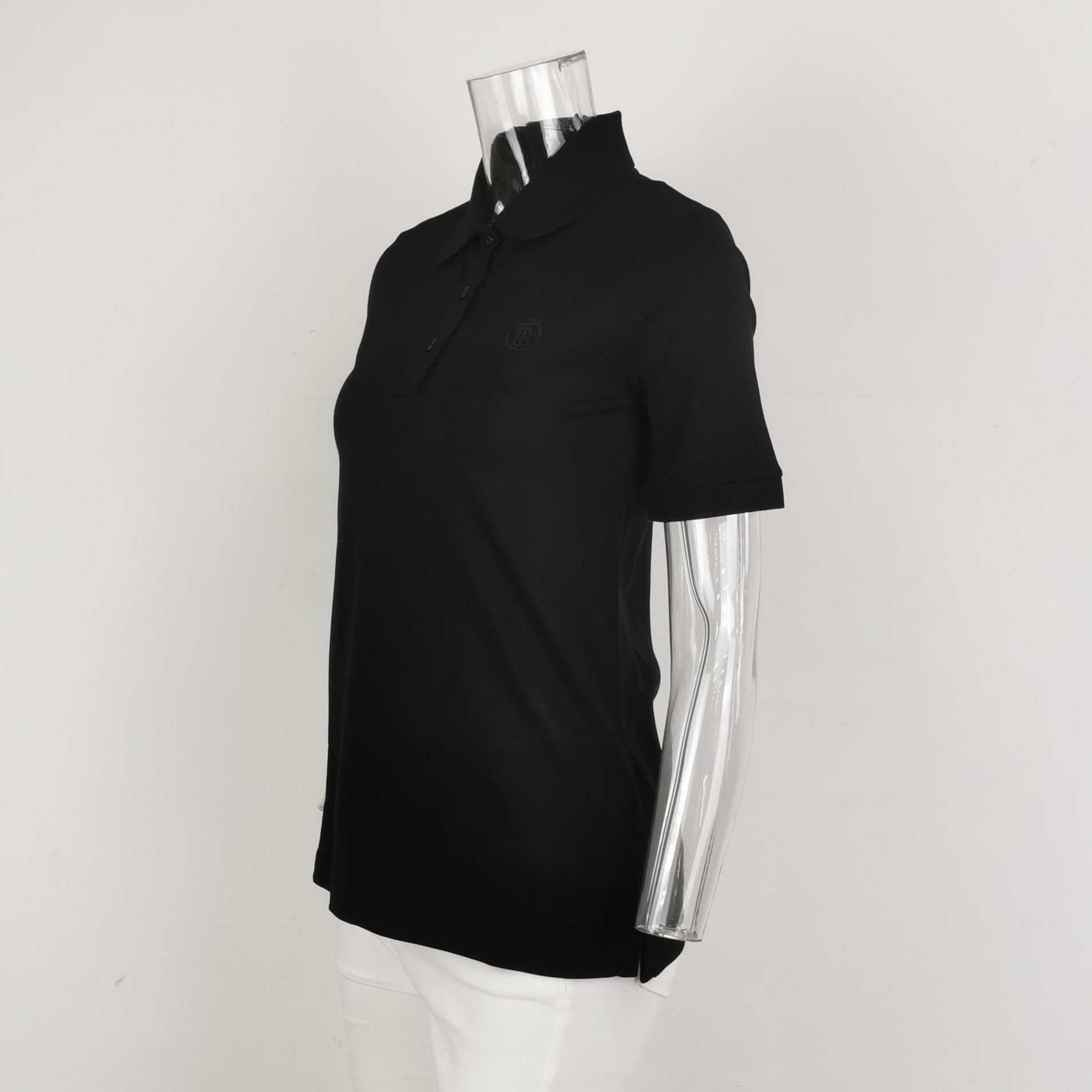 Burberry Burberry Black Cotton TB Logo Polo Shirt 0079 Size US XS / EU 42 / 0 - 2 Thumbnail
