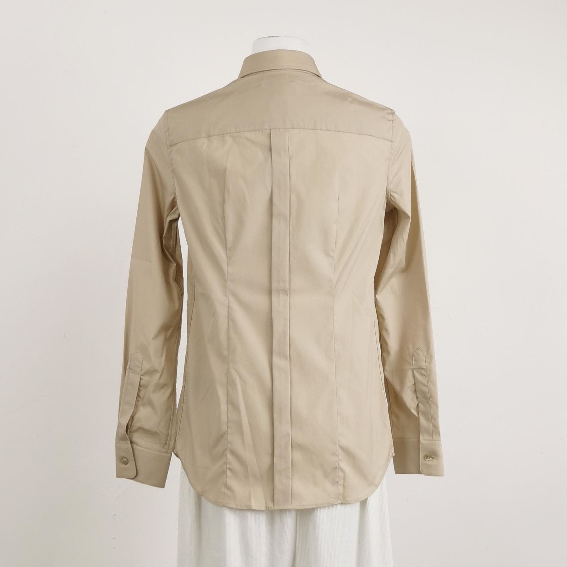 Burberry Burberry Long Sleeve Button-Down Cotton Shirt 0079 Size US XXS / EU 40 - 2 Thumbnail