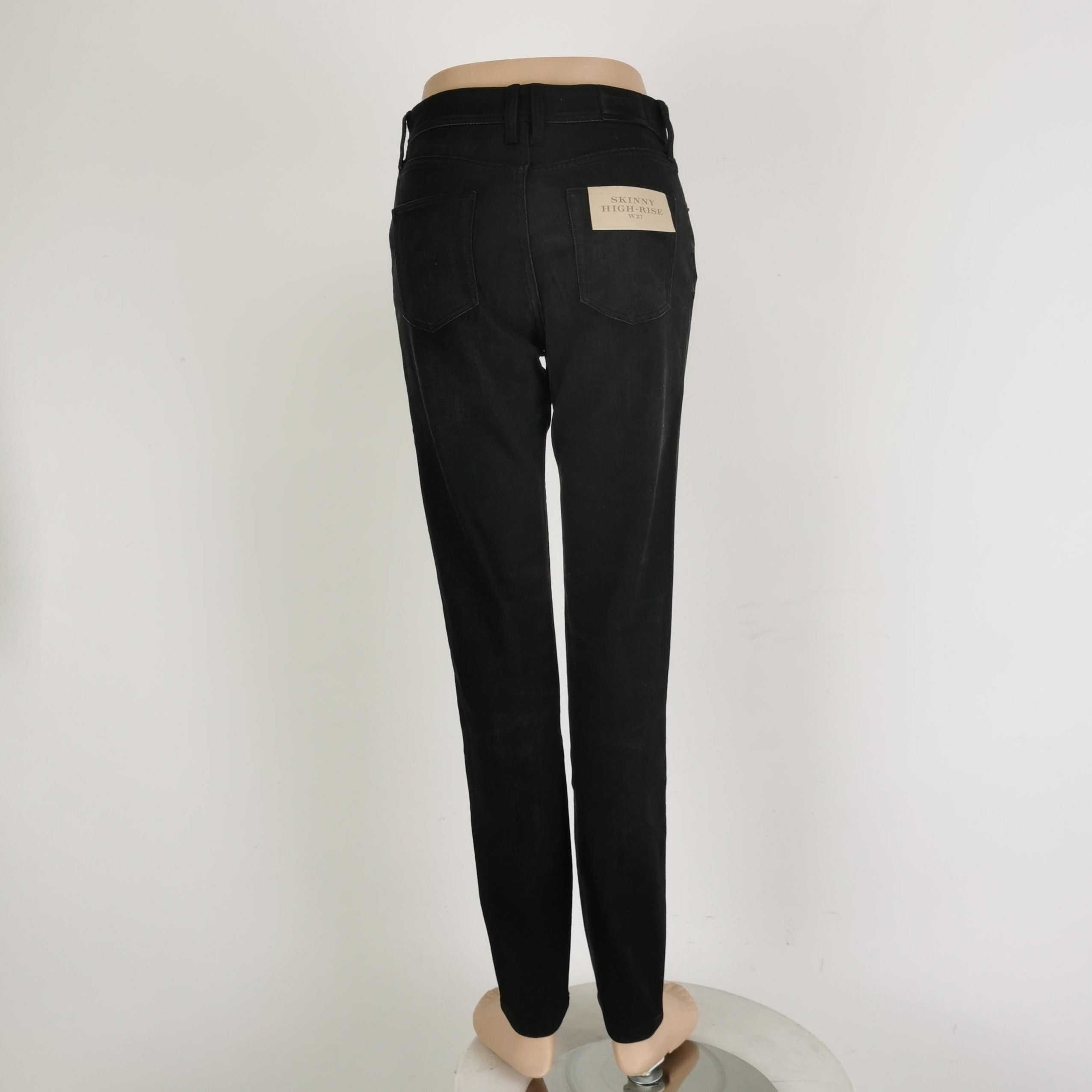Burberry Burberry Brit Slim Fit Black Cotton Pants 0079 Size US 37 - 3 Thumbnail