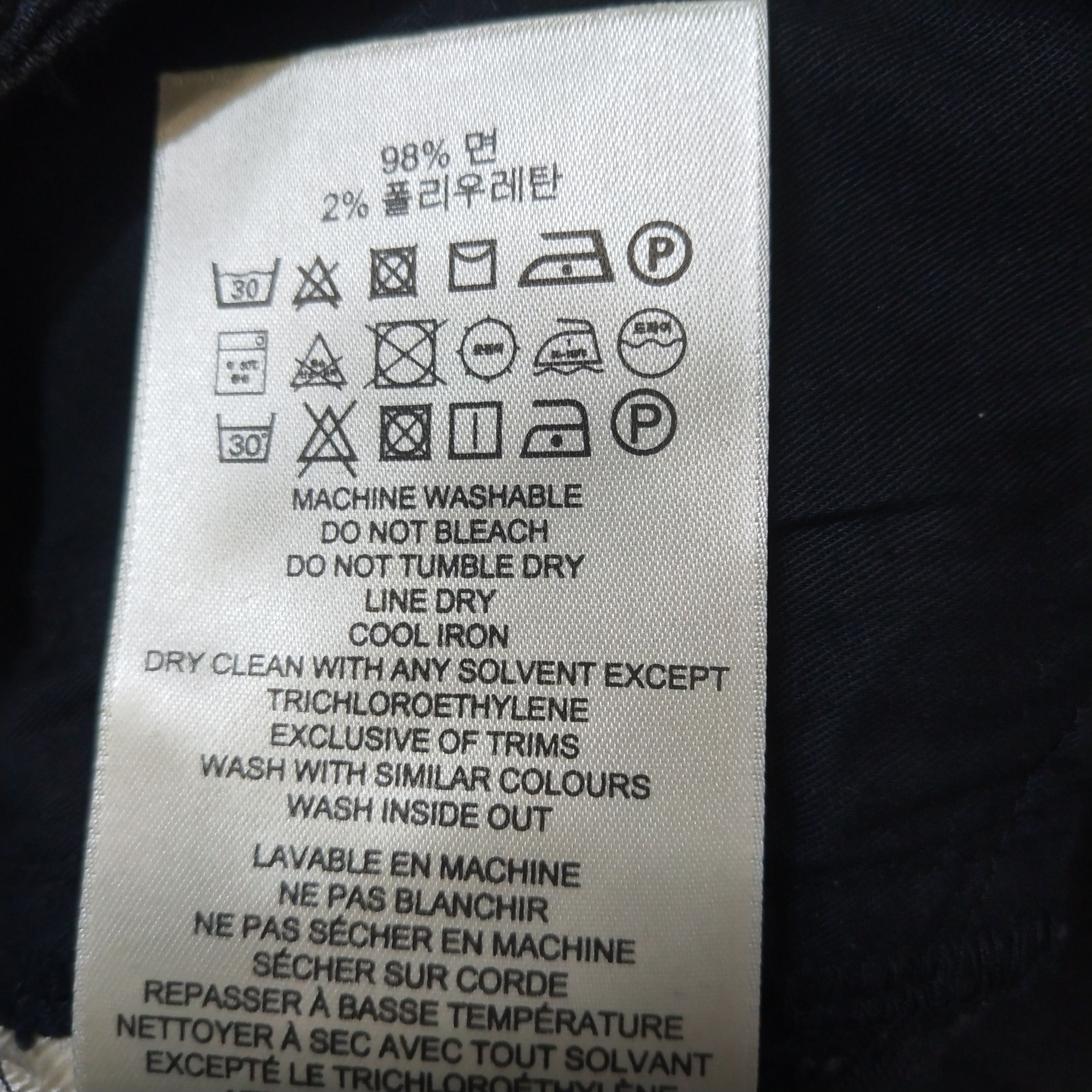 Burberry Burberry Brit Slim Fit Black Cotton Pants 0079 Size US 37 - 11 Thumbnail