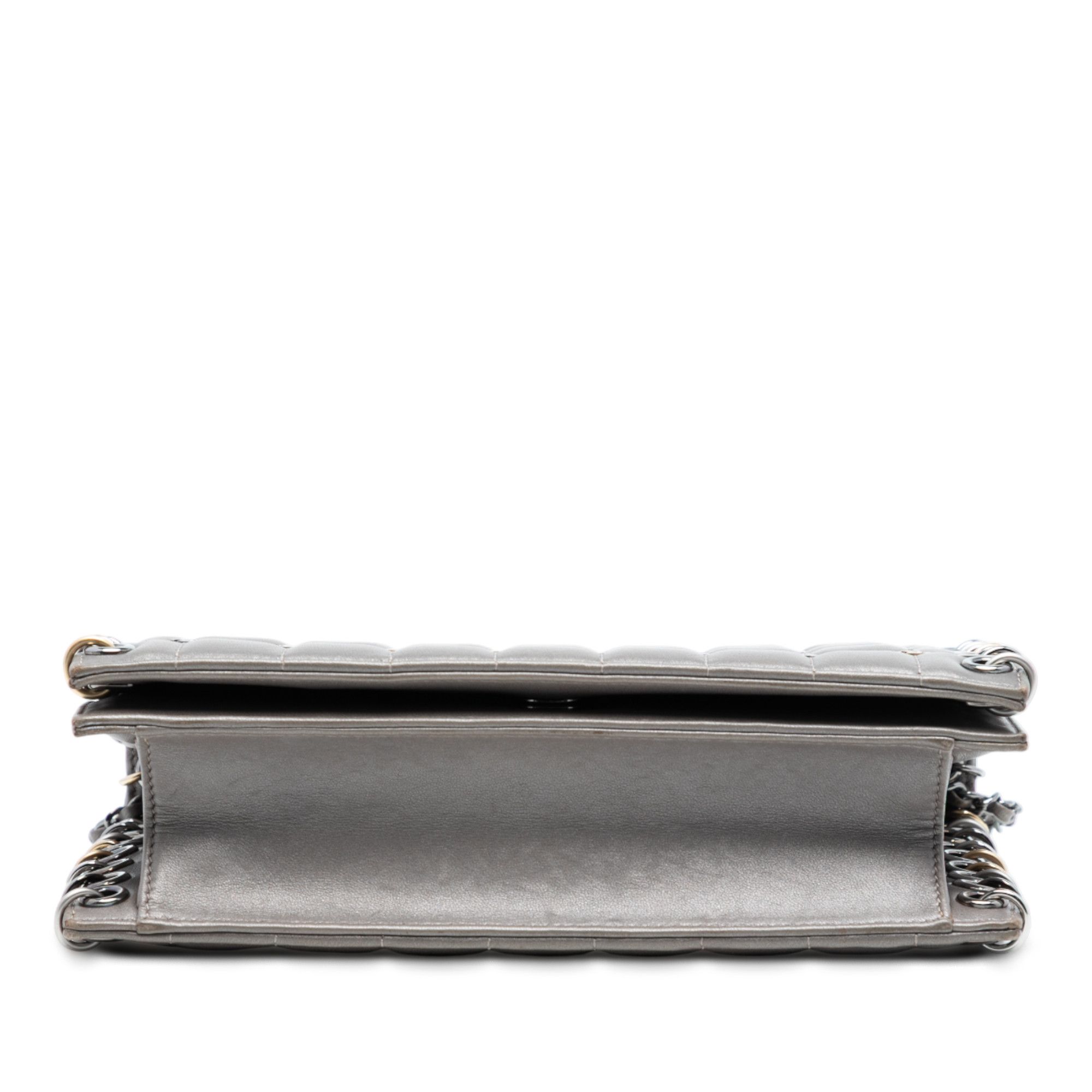 Chanel Chanel Small Lambskin Chocolate Bar CC Piercing Studded Chain Flap Size ONE SIZE - 3 Thumbnail