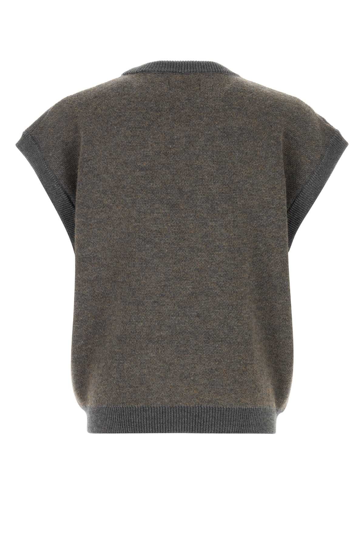 Magliano Grey Wool Blend Teddy Bear Vest Size US M / EU 48-50 / 2 - 2 Thumbnail