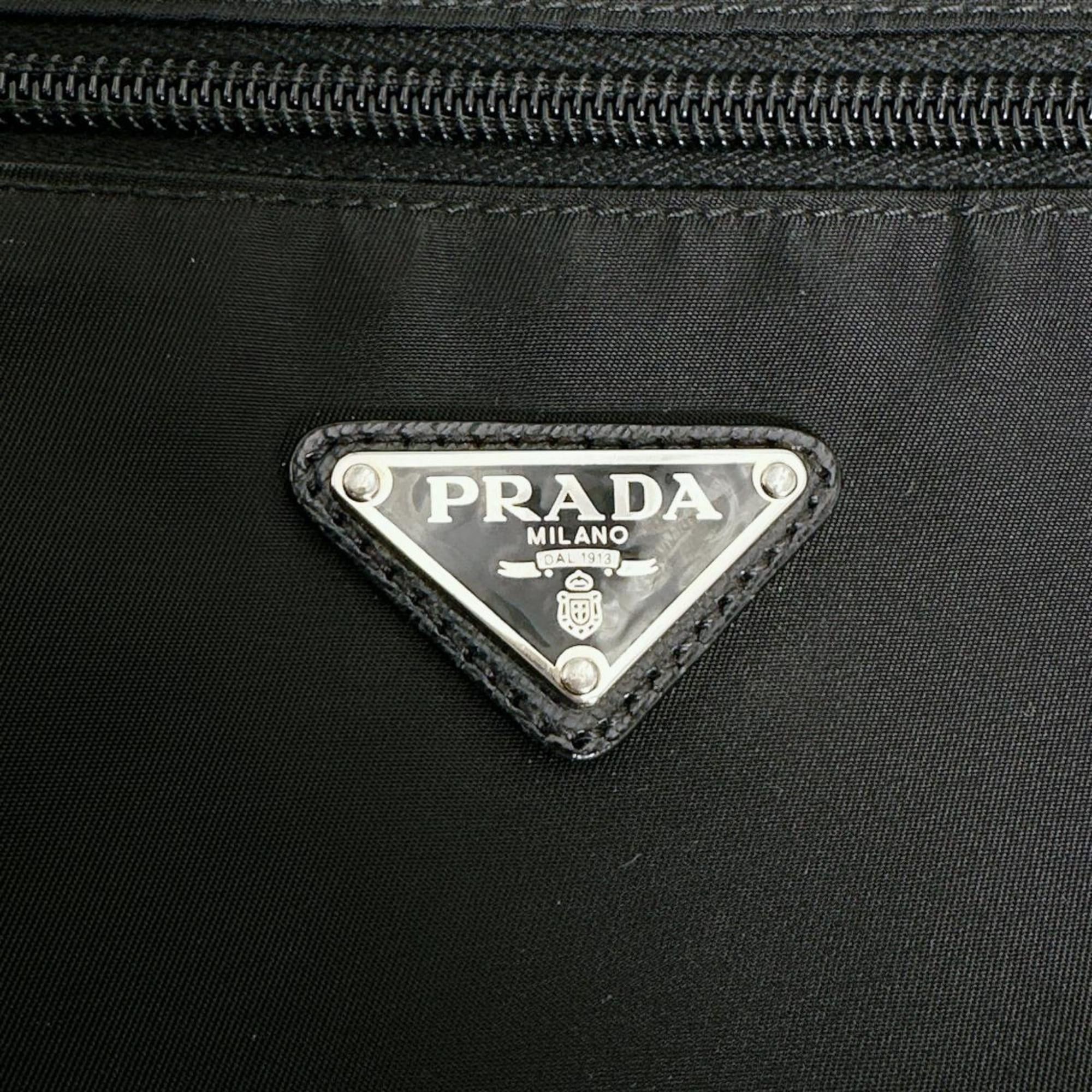 Prada Prada shoulder bag, body triangle logo, nylon, black Size ONE SIZE - 19 Thumbnail