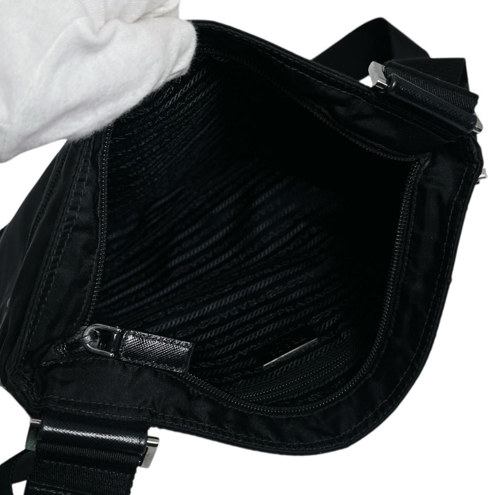 Prada Prada shoulder bag, body triangle logo, nylon, black Size ONE SIZE - 16 Thumbnail