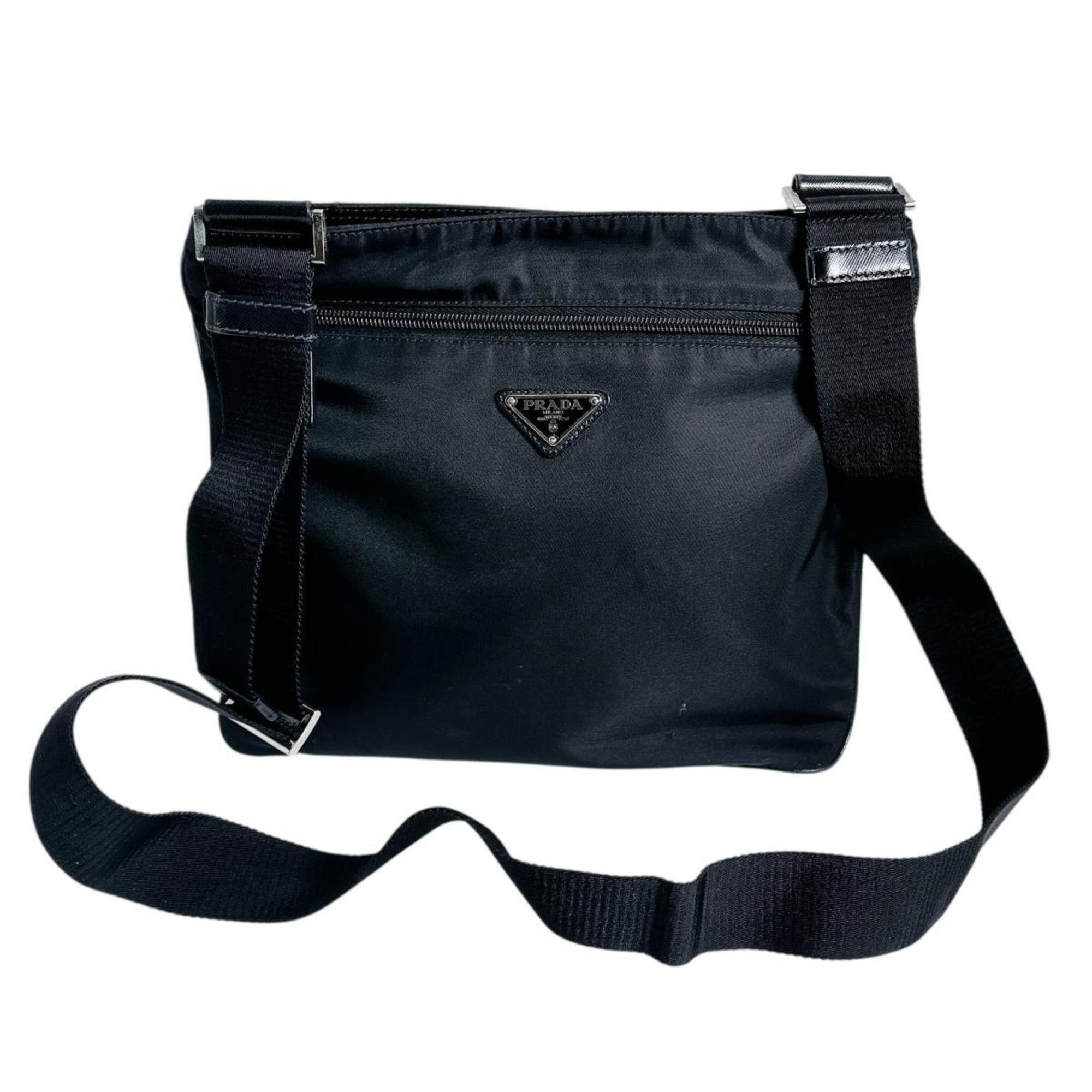 Prada Prada shoulder bag, body triangle logo, nylon, black Size ONE SIZE - 2 Thumbnail