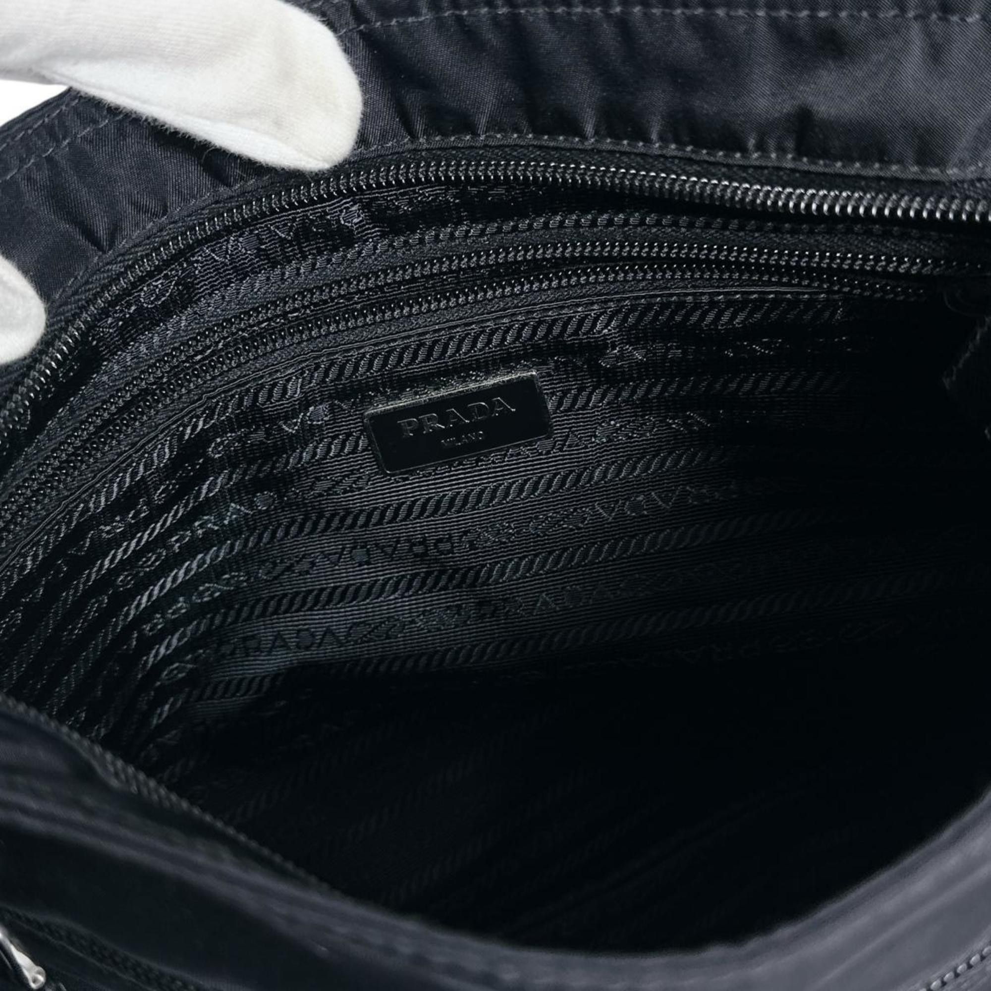 Prada Prada shoulder bag, body triangle logo, nylon, black Size ONE SIZE - 17 Thumbnail