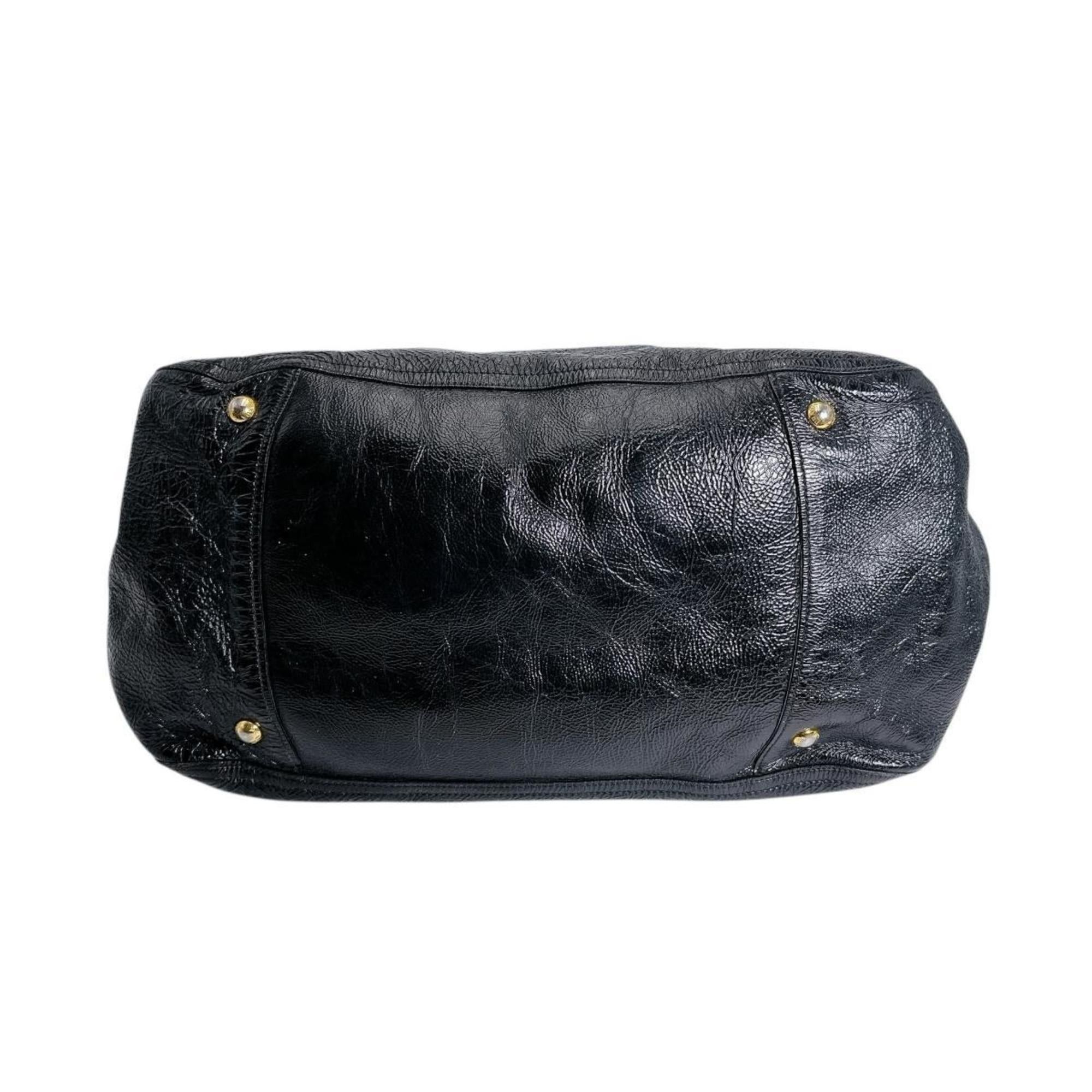 Prada Prada tote bag shoulder in patent leather and black Size ONE SIZE - 4 Thumbnail