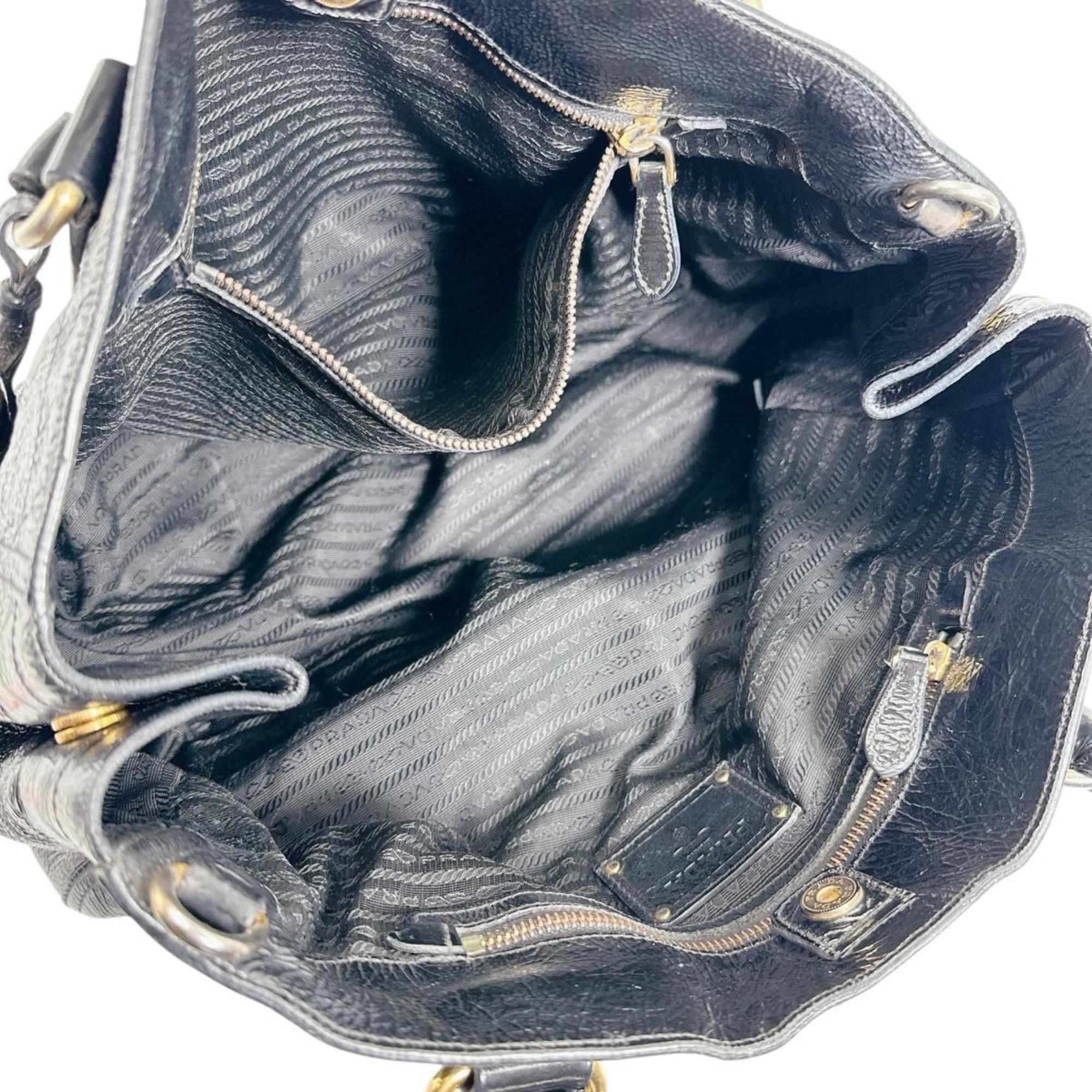 Prada Prada tote bag shoulder in patent leather and black Size ONE SIZE - 11 Thumbnail