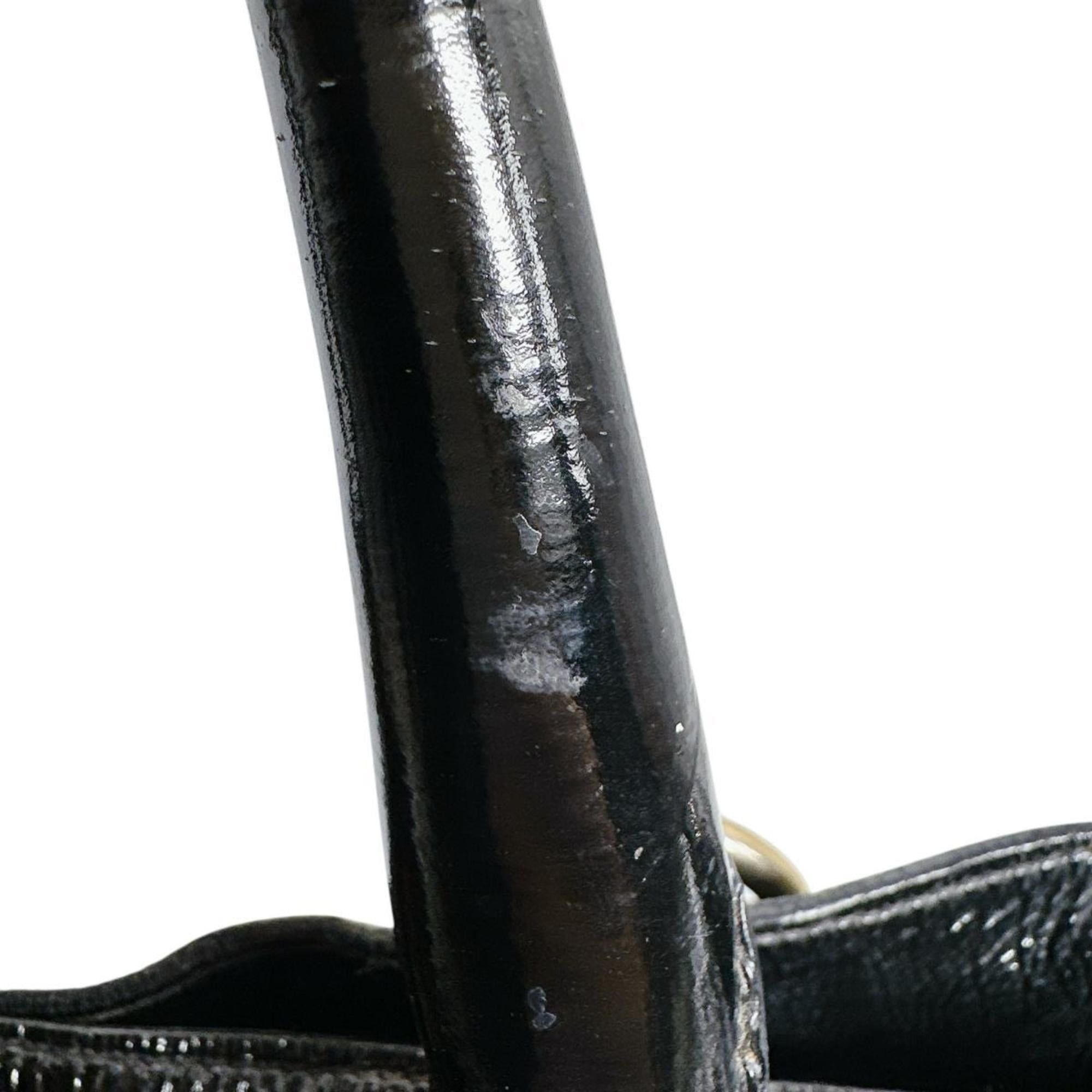 Prada Prada tote bag shoulder in patent leather and black Size ONE SIZE - 10 Thumbnail