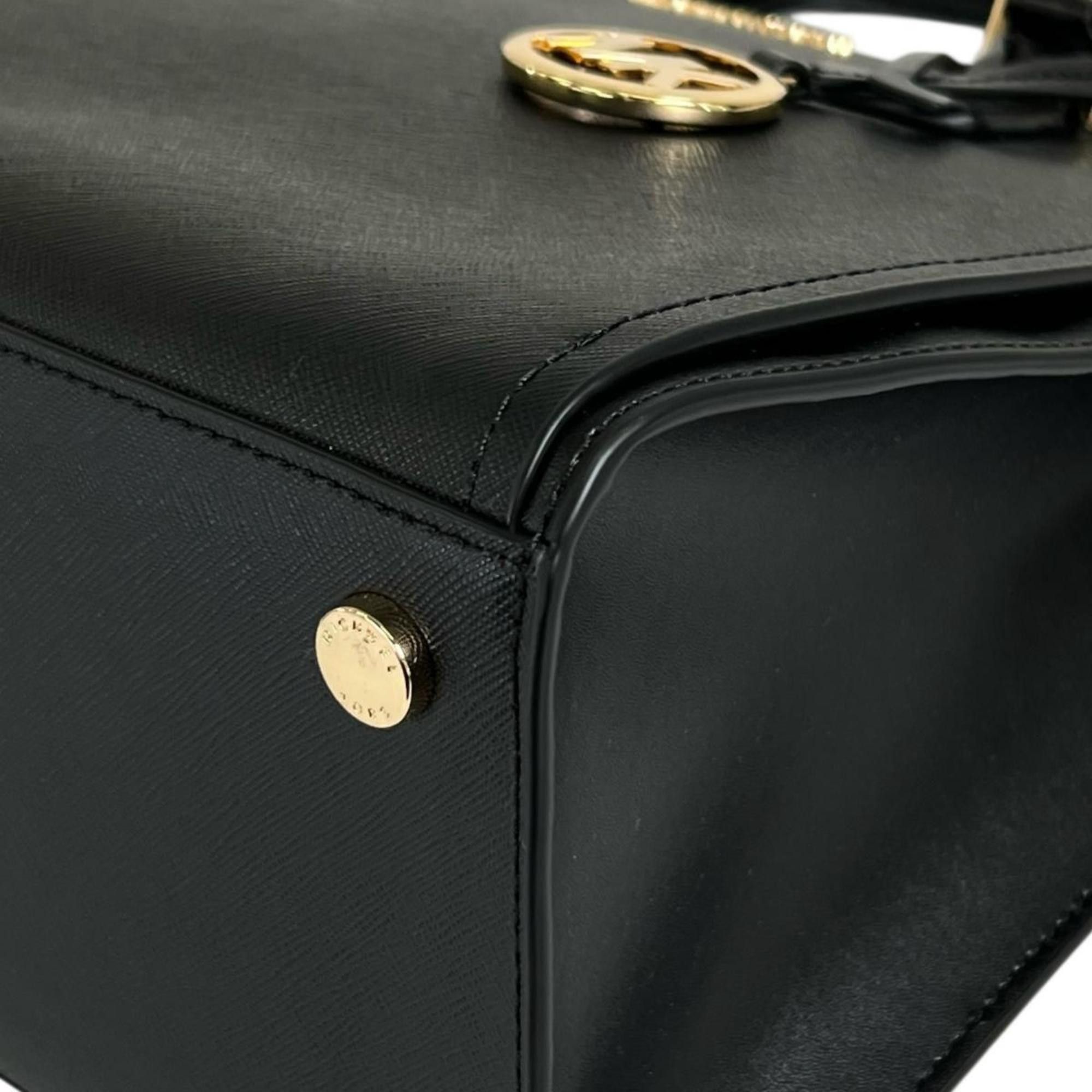 Michael Kors Michael Kors Handbag Satchel Shoulder Bag Leather 35T0GWXS3L Black Size ONE SIZE - 6 Thumbnail