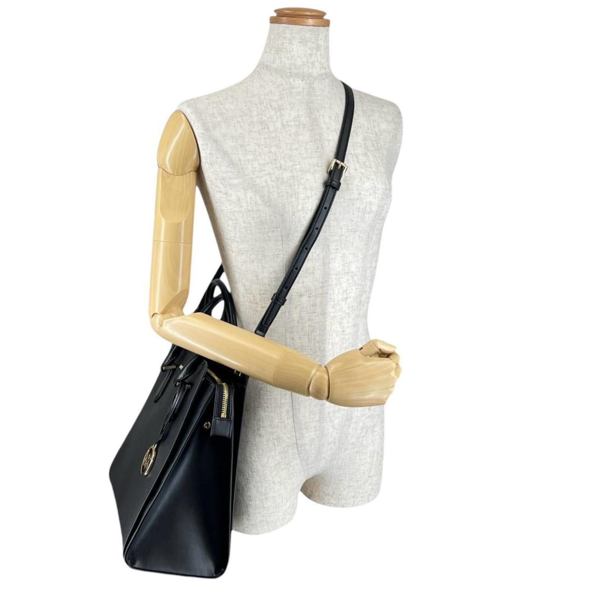 Michael Kors Michael Kors Handbag Satchel Shoulder Bag Leather 35T0GWXS3L Black Size ONE SIZE - 18 Thumbnail