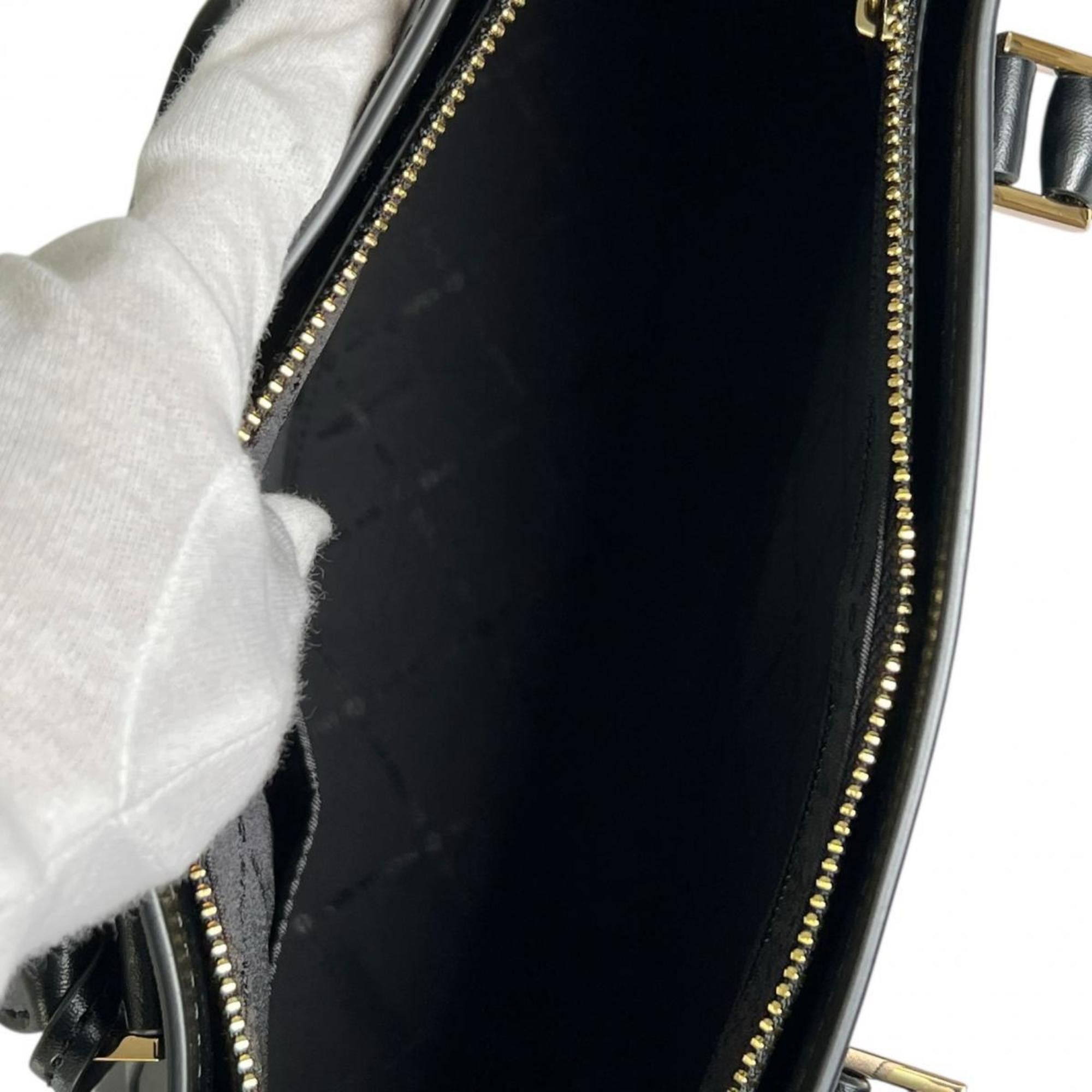 Michael Kors Michael Kors Handbag Satchel Shoulder Bag Leather 35T0GWXS3L Black Size ONE SIZE - 12 Thumbnail