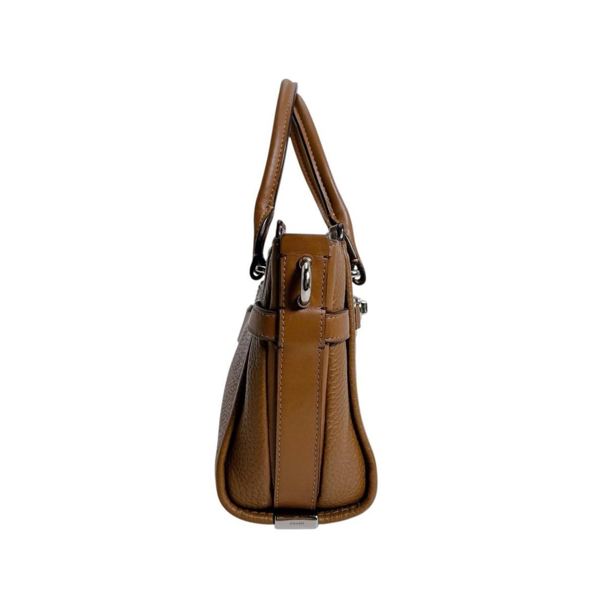 Coach Coach Swagger 21 Leather Carryall Tote Bag, Brown, 37444 Size ONE SIZE - 3 Thumbnail