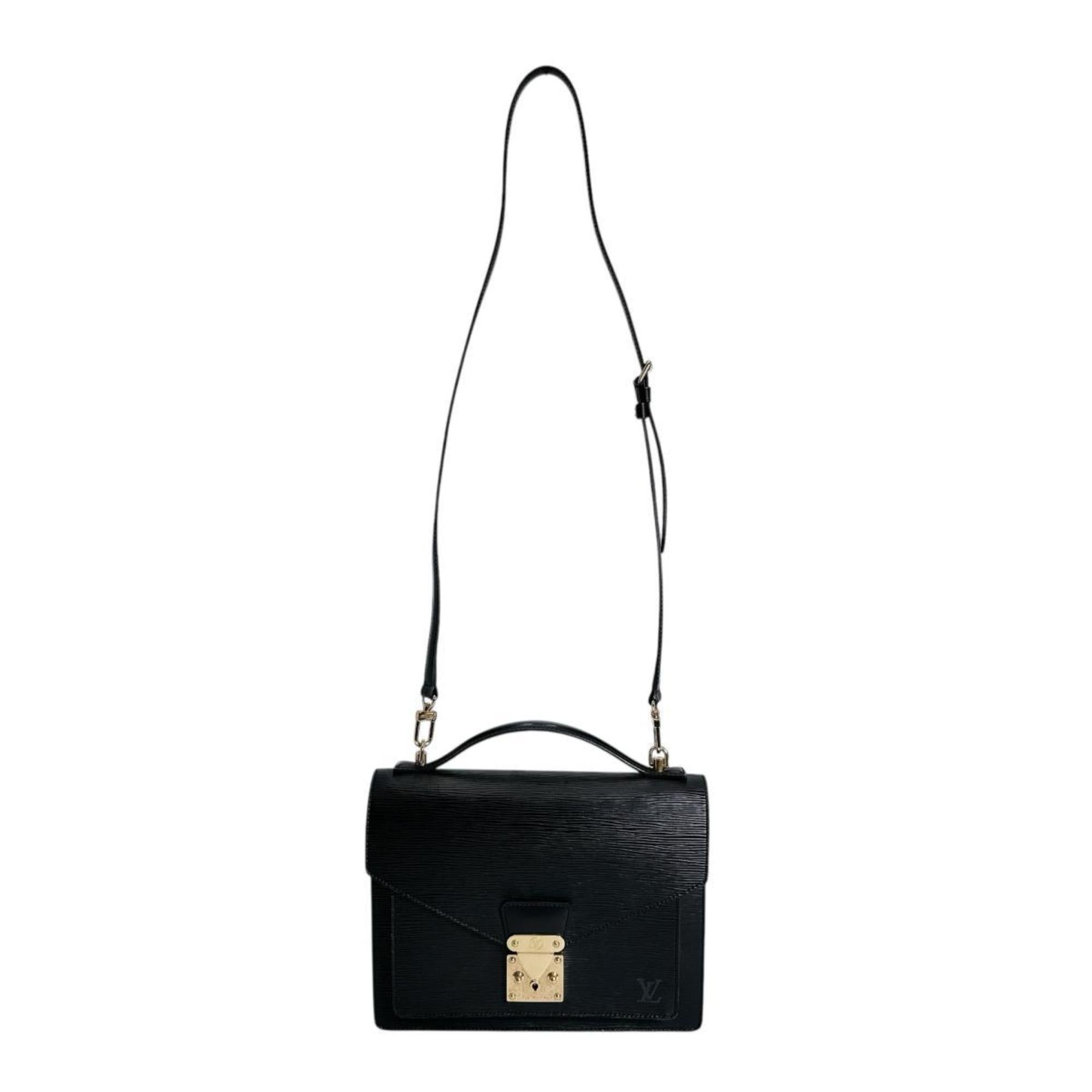 Louis Vuitton Louis Vuitton Monceau Epi Leather Shoulder Bag M52792 Black Size ONE SIZE - 3 Thumbnail