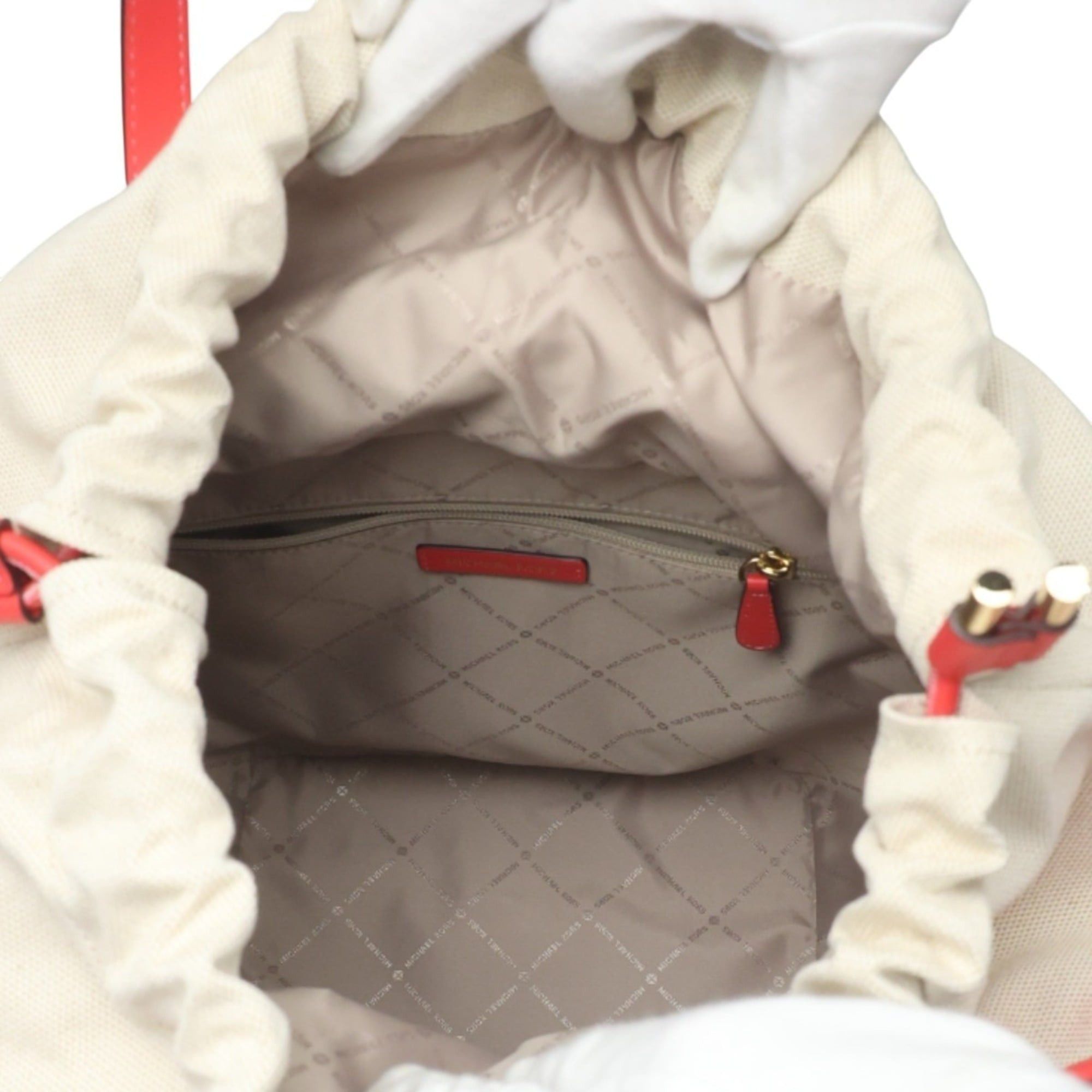 Michael Kors Michael Kors Kimber Canvas Basket Bag, Pink, 35T2G7KT71 Size ONE SIZE - 11 Thumbnail