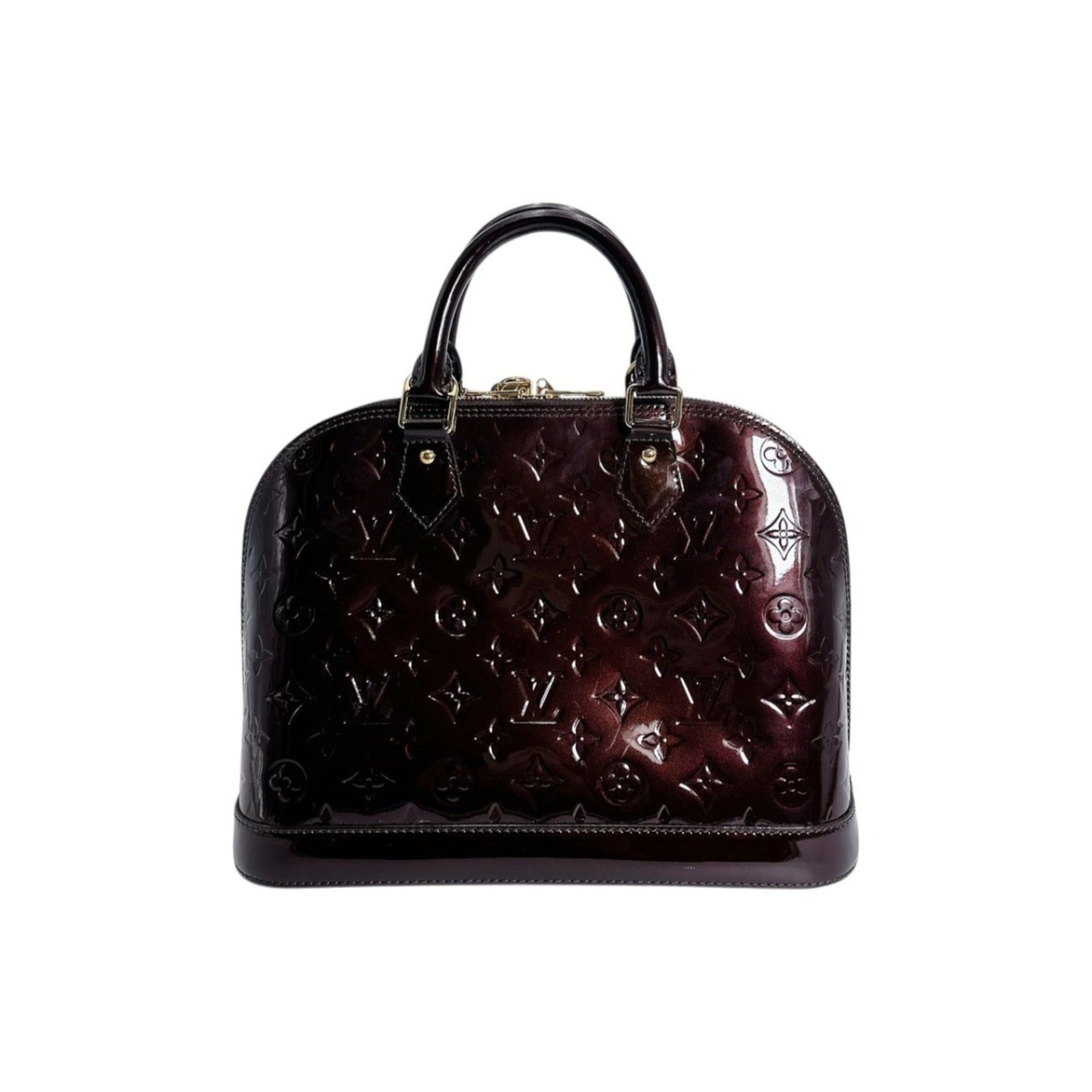 Louis Vuitton Louis Vuitton Alma PM Monogram Vernis Handbag M91611 Wine Red Size ONE SIZE - 2 Thumbnail