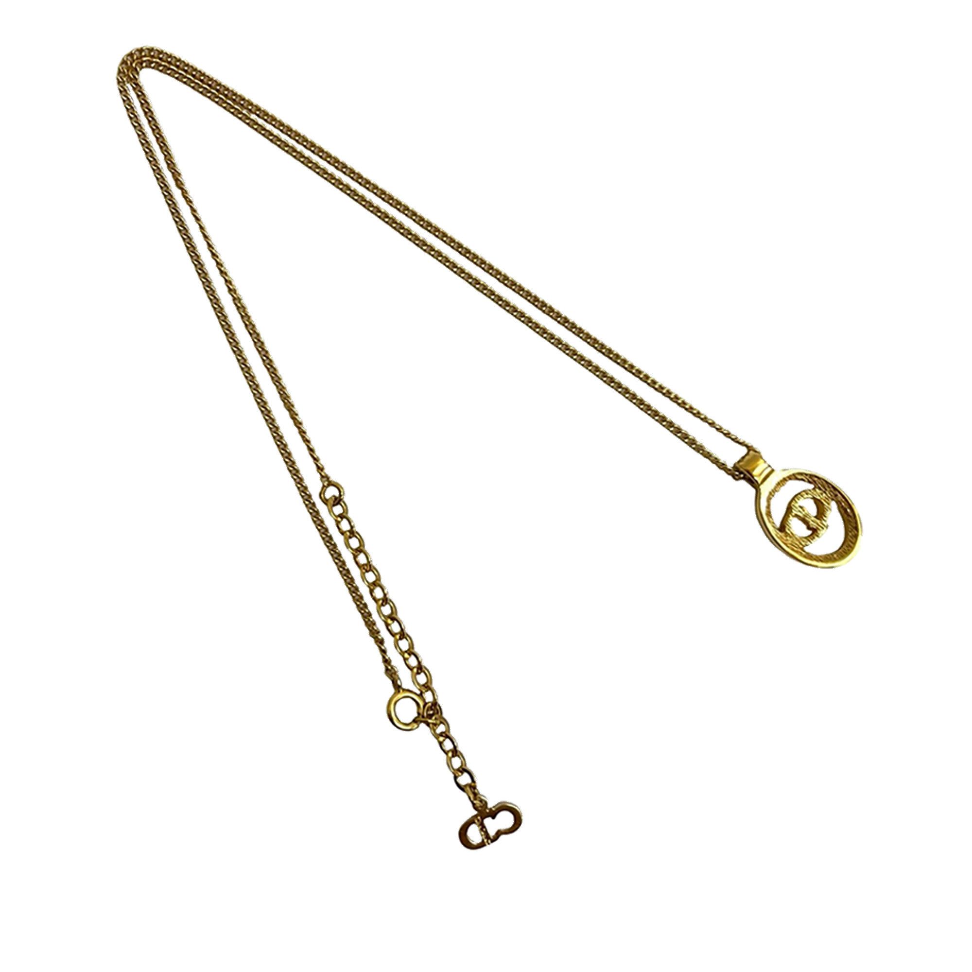 Dior Dior Gold Plated CD Logo Pendant Necklace Size ONE SIZE - 2 Thumbnail