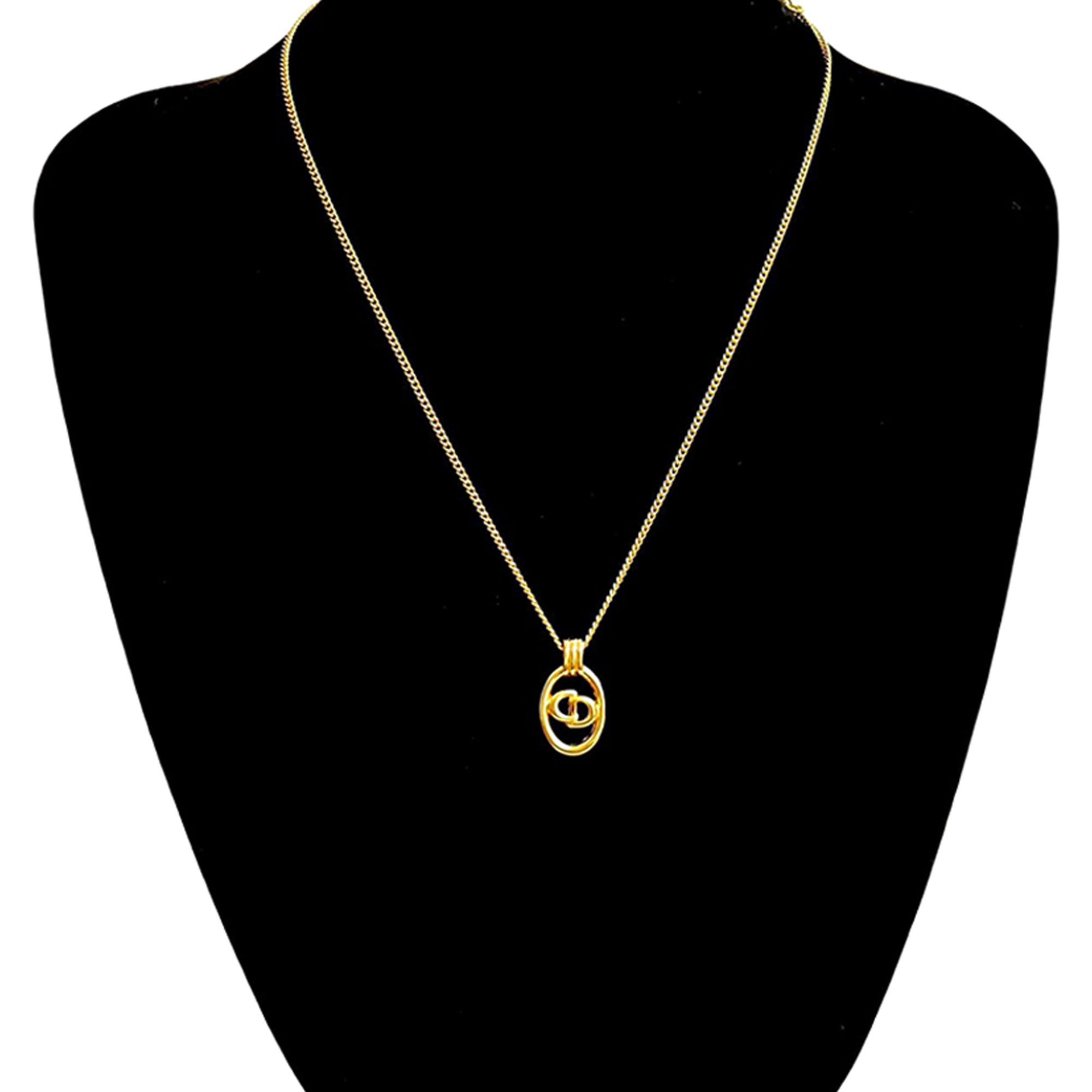 Dior Dior Gold Plated CD Logo Pendant Necklace Size ONE SIZE - 5 Thumbnail