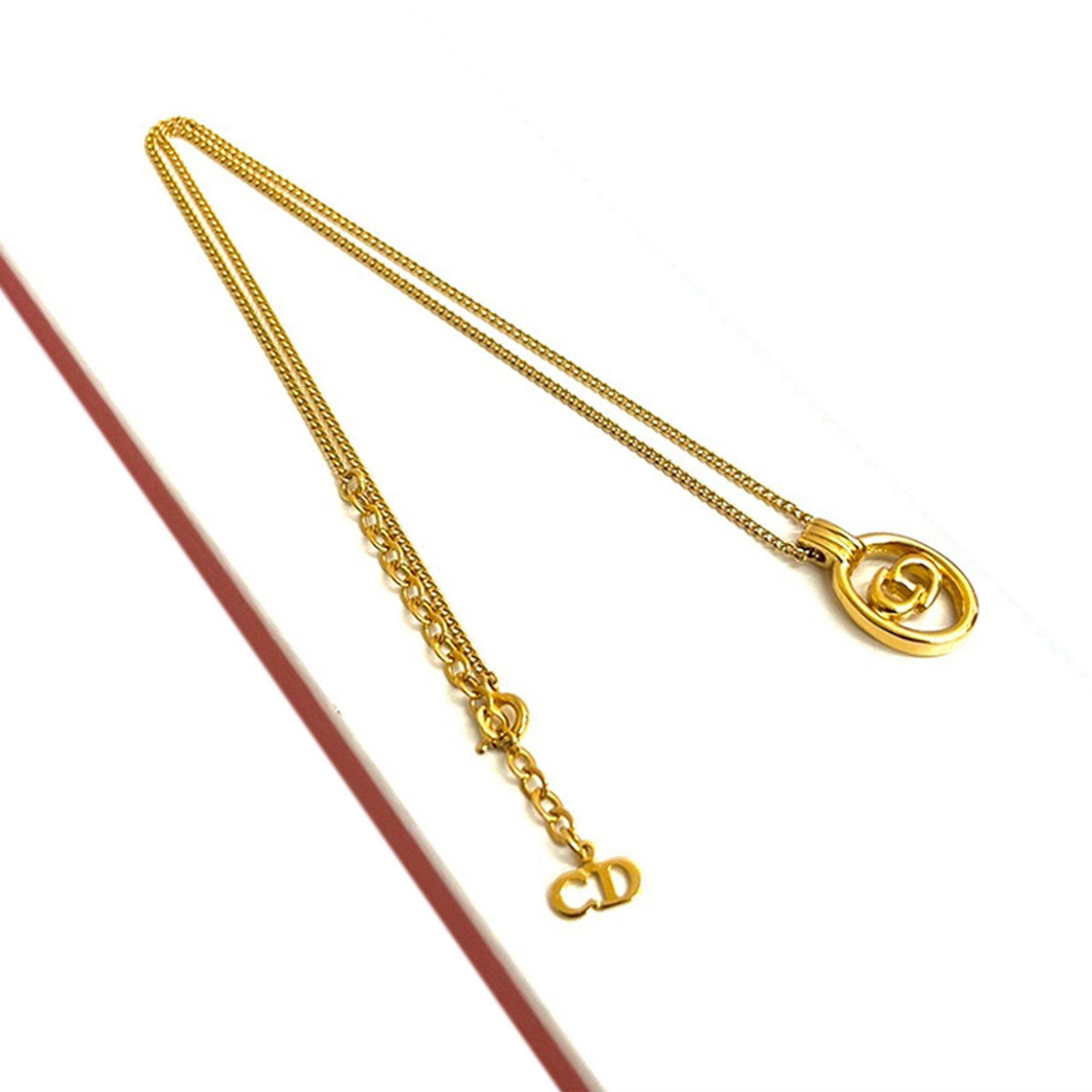 Dior Dior Gold Plated CD Logo Pendant Necklace Size ONE SIZE - 6 Thumbnail
