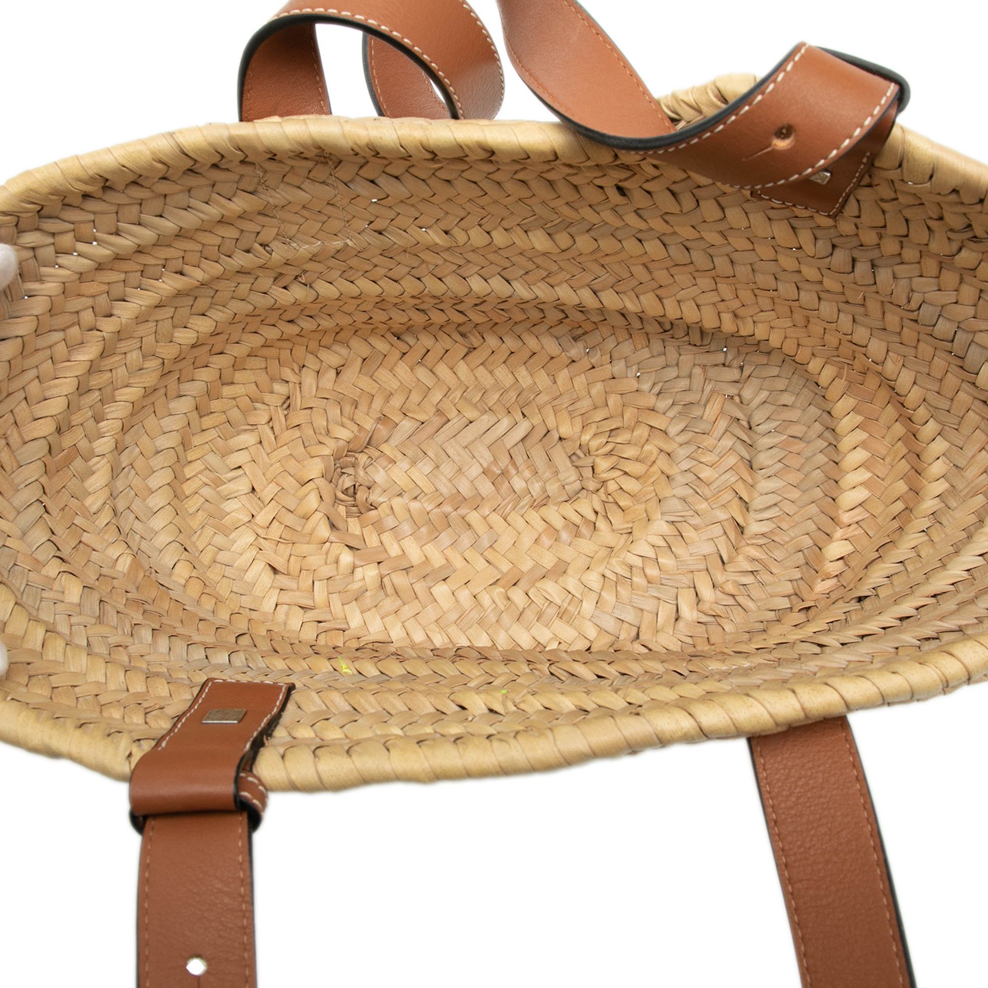 Loewe LOEWE Paulas Ibiza Smiley Small Raffia Basket Tote Size ONE SIZE - 4 Thumbnail