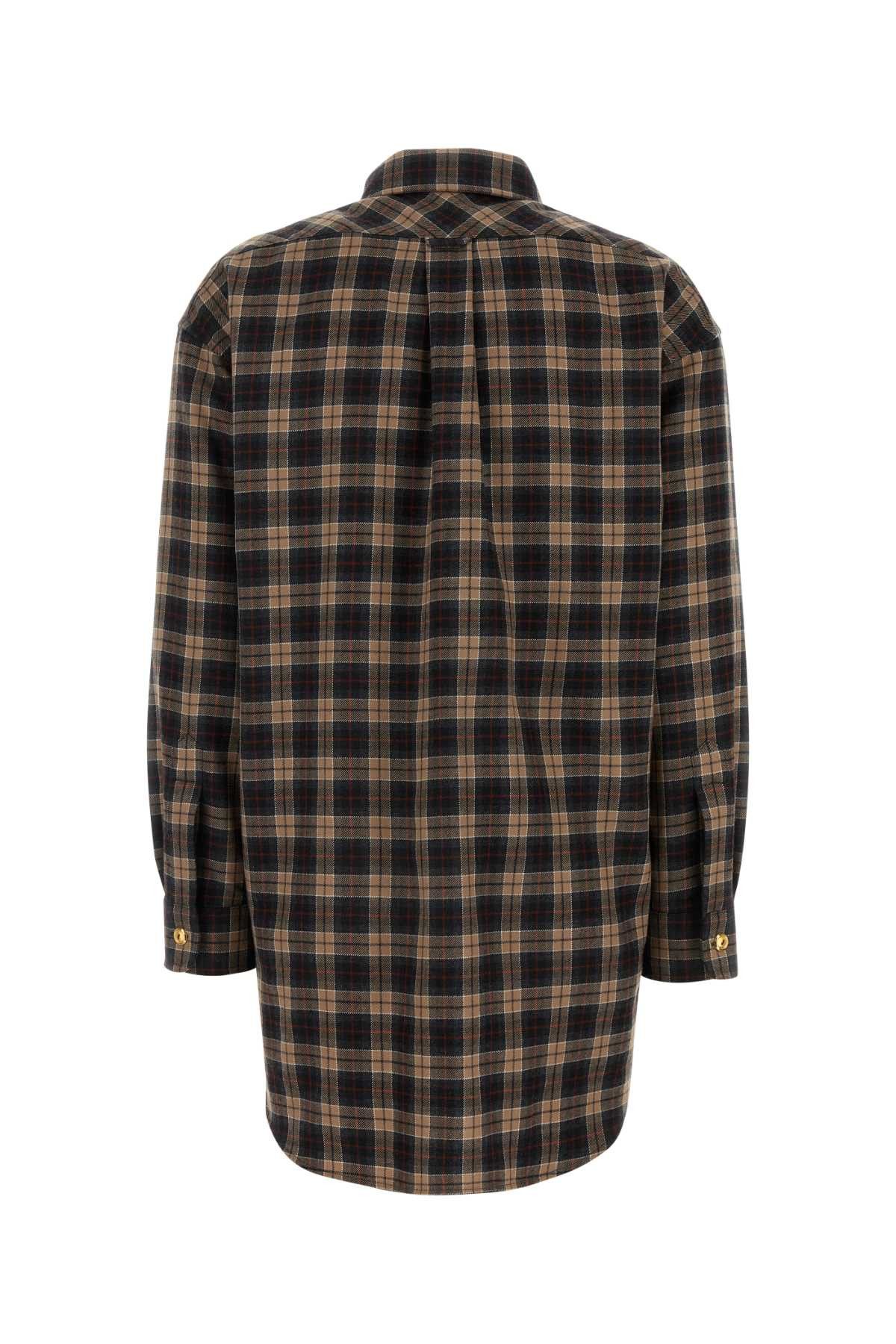 Miu Miu Embroidered Wool Oversize Shirt Size M / US 6-8 / IT 42-44 - 2 Thumbnail