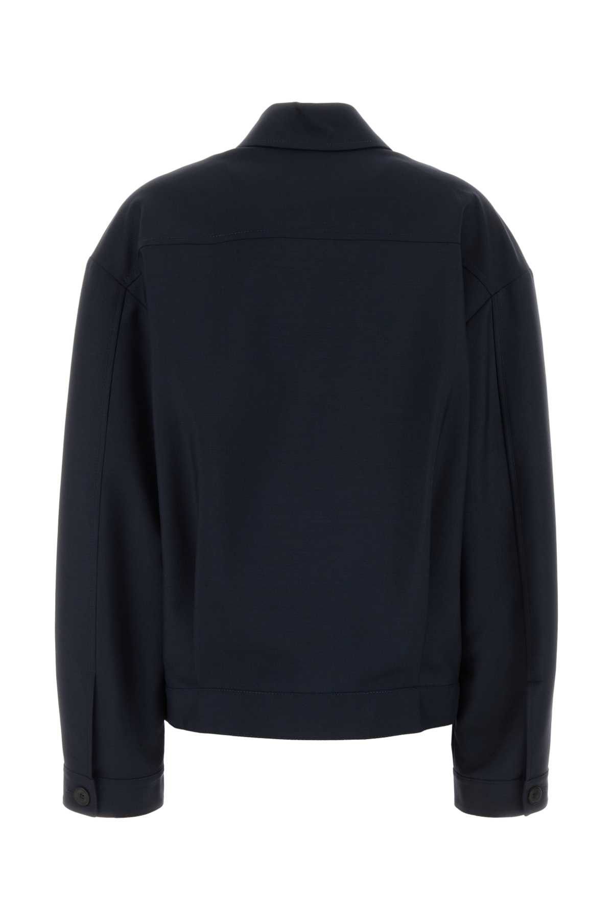Miu Miu Navy Blue Mohair Blend Jacket Size M / US 6-8 / IT 42-44 - 2 Thumbnail