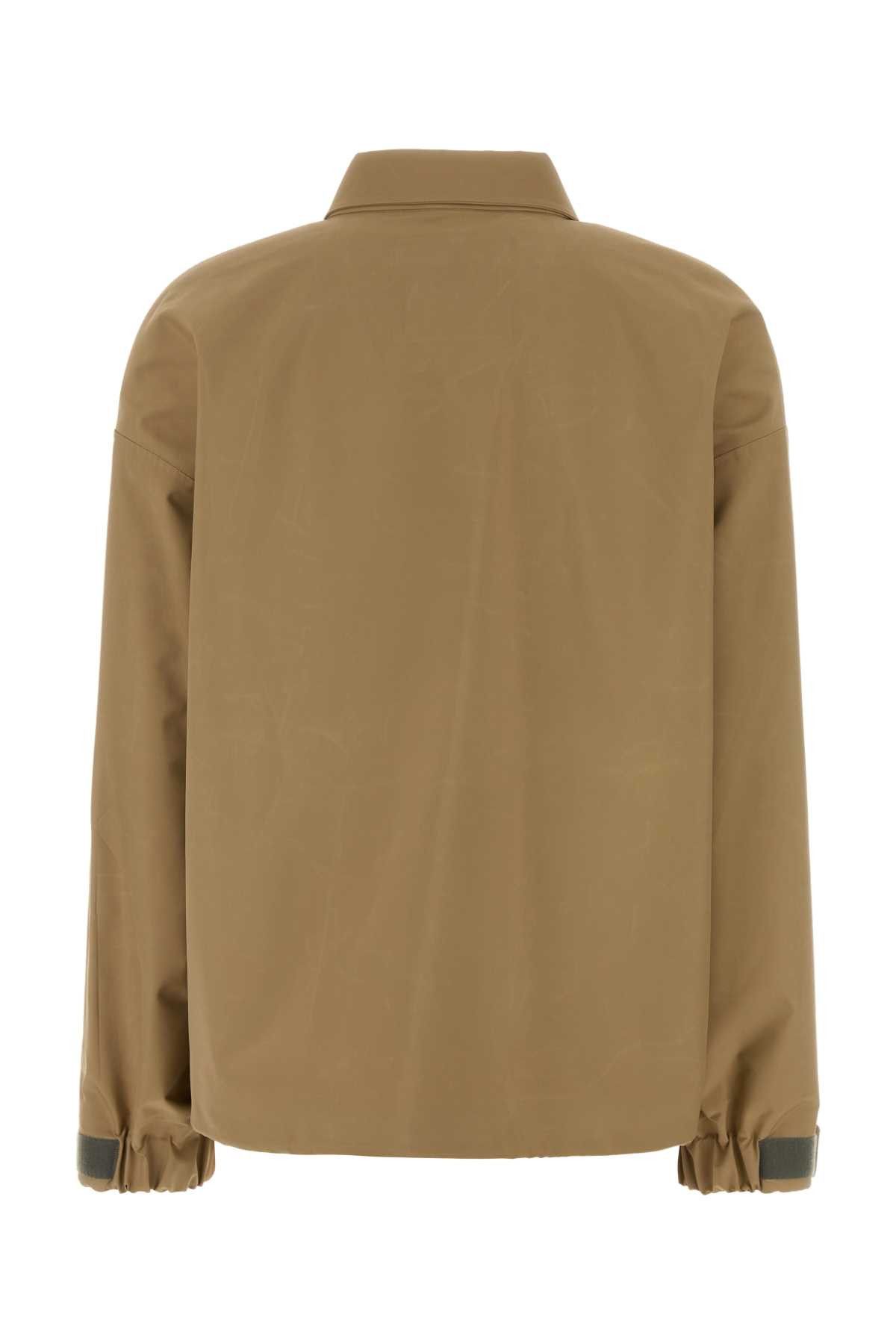 Miu Miu Beige Tech Fabric Windbreaker Size L / US 10 / IT 46 - 2 Thumbnail