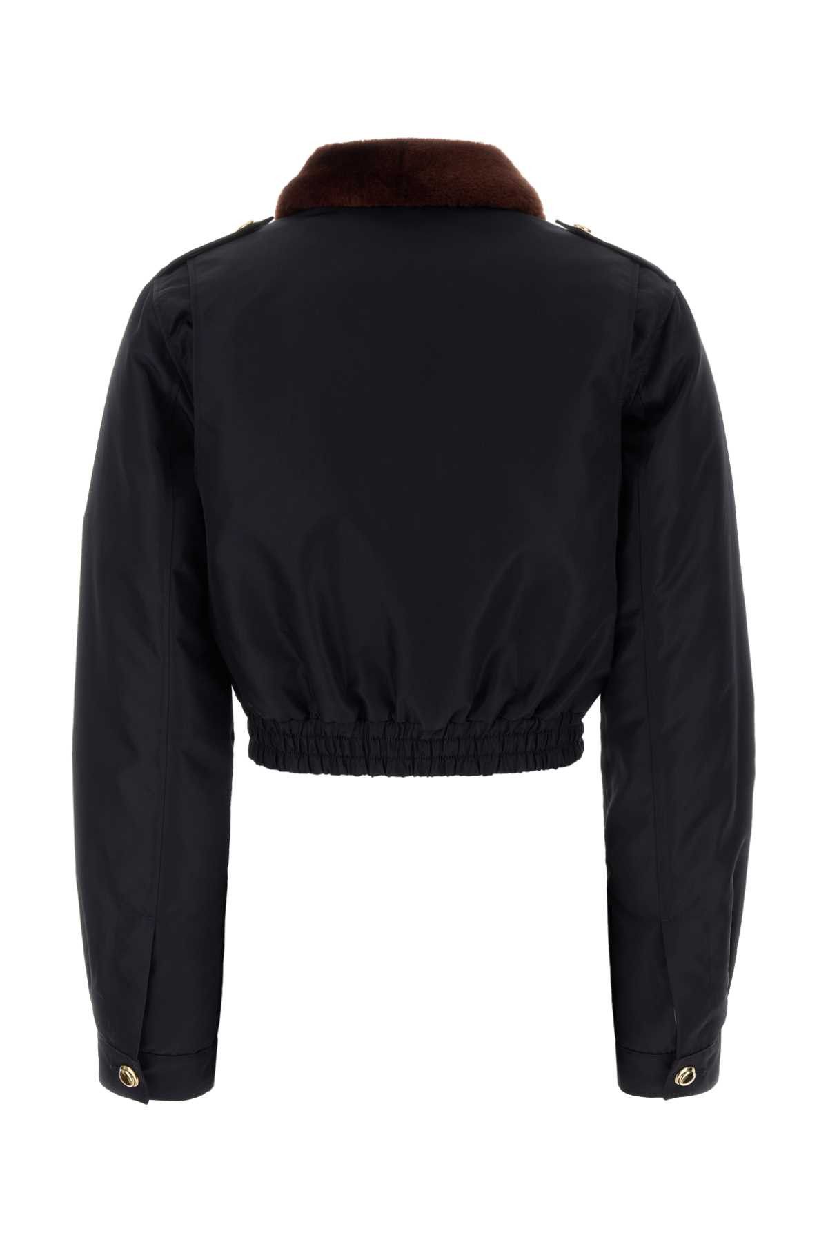 Miu Miu Navy Blue Nylon Jacket Size S / US 4 / IT 40 - 2 Thumbnail