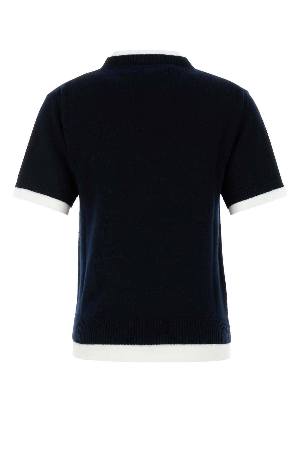 Miu Miu Midnight Blue Cashmere Sweater Size M / US 6-8 / IT 42-44 - 2 Thumbnail