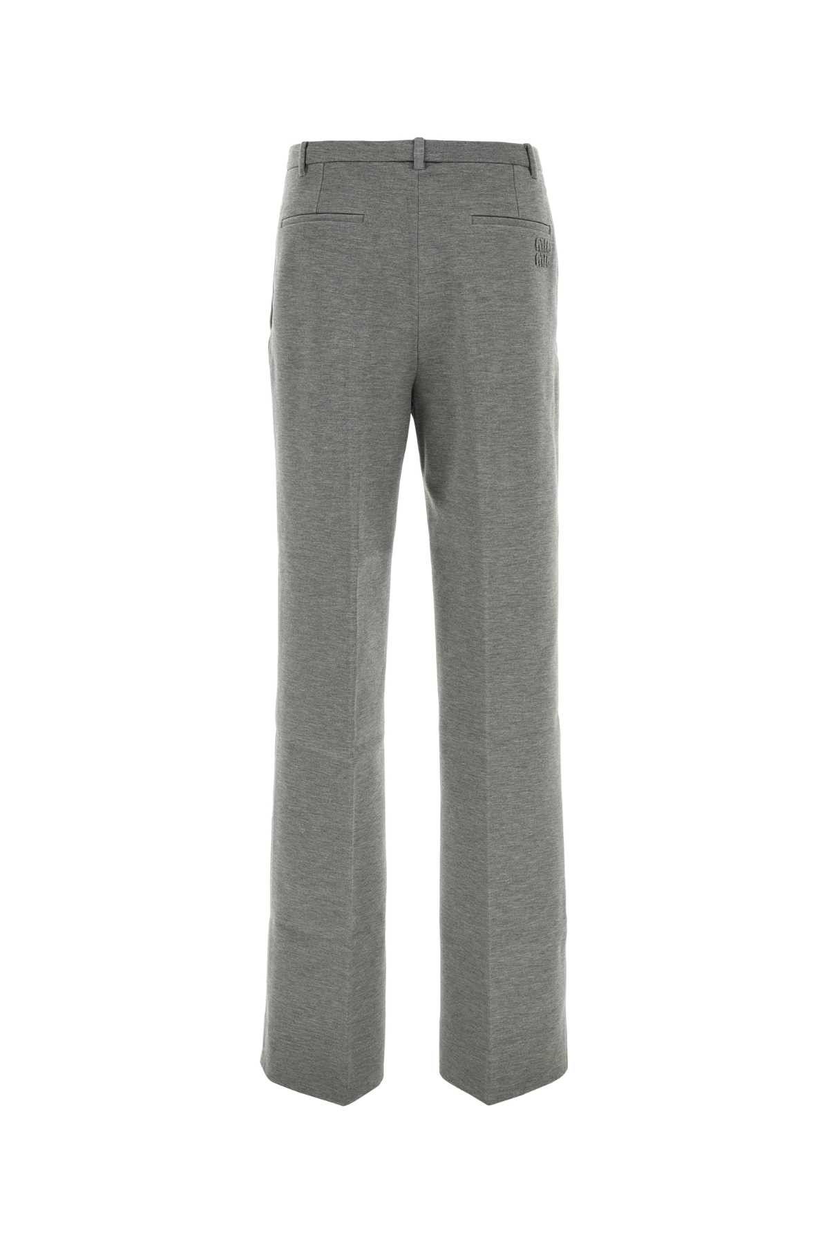 Miu Miu Grey Stretch Viscose Blend Pant Size 26" / US 2 / IT 38 - 2 Thumbnail