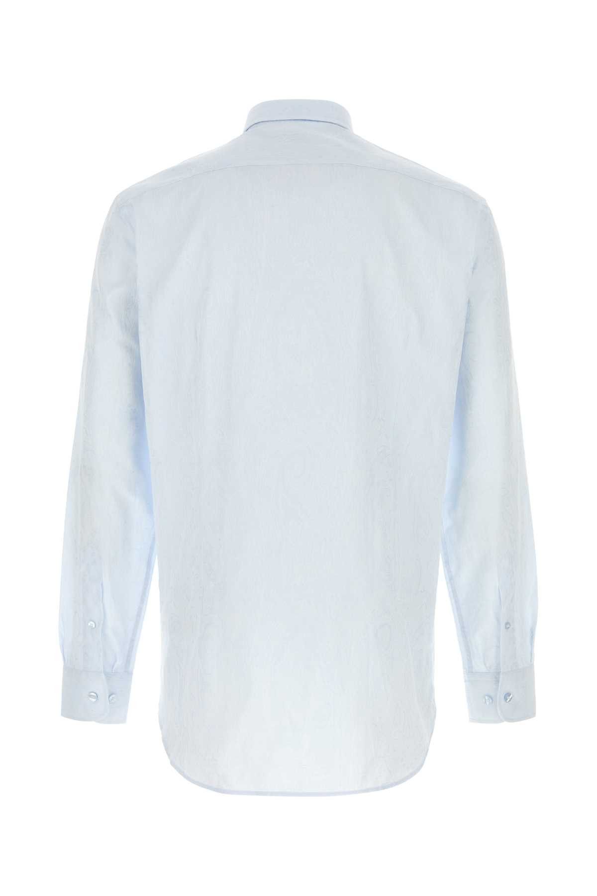 Etro Pastel Light Blue Cotton Shirt Size US L / EU 52-54 / 3 - 2 Thumbnail