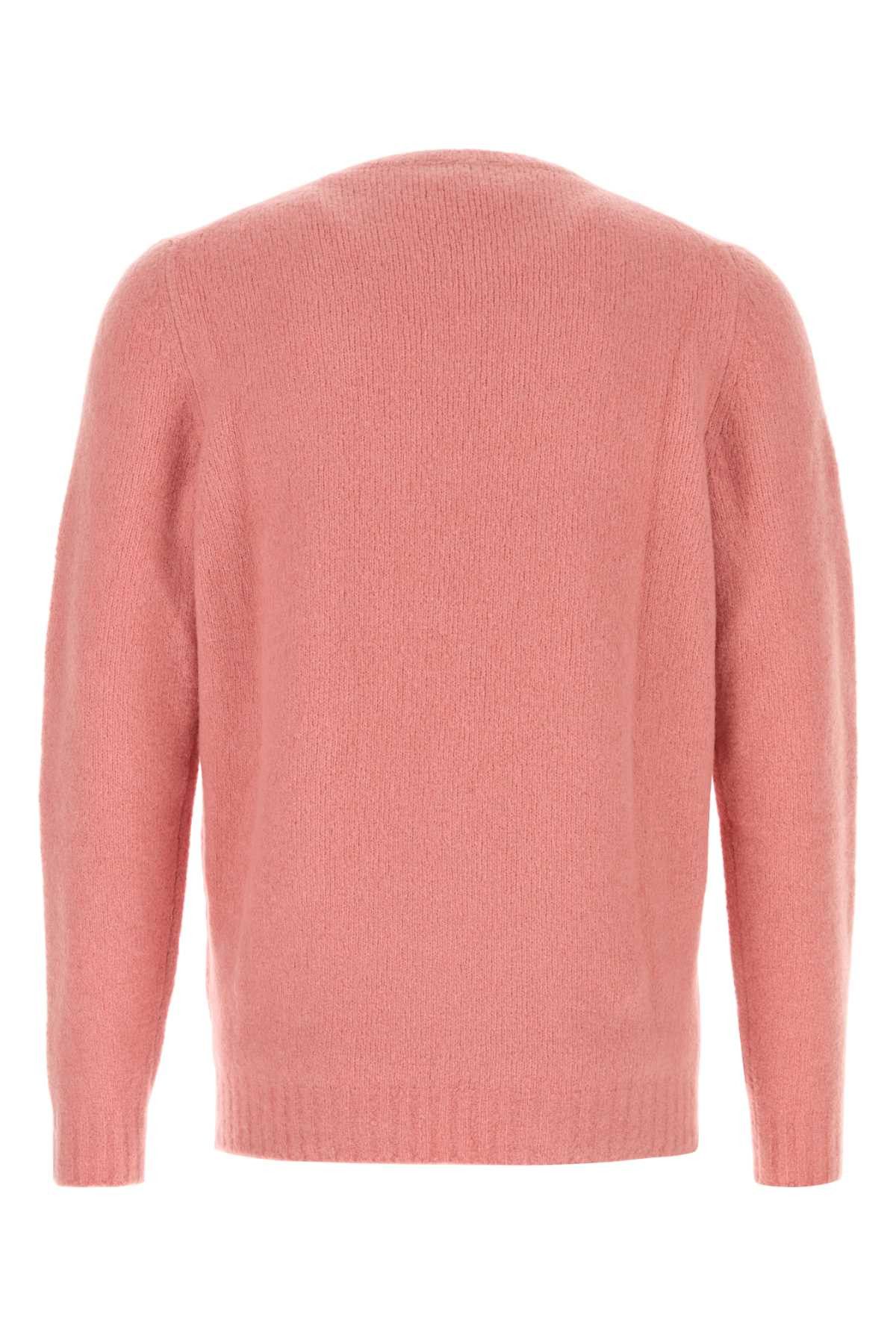 Fedeli Salmon Stretch Wool Blend Sweater Size US XL / EU 56 / 4 - 2 Thumbnail