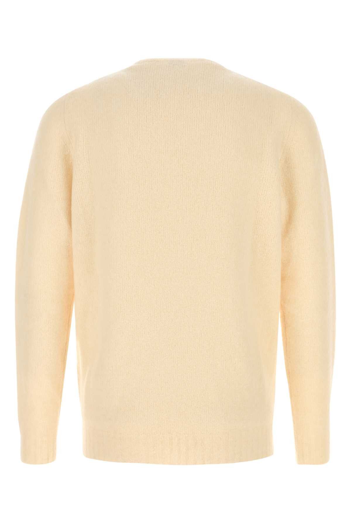 Fedeli Ivory Stretch Wool Blend Sweater Size US L / EU 52-54 / 3 - 2 Thumbnail